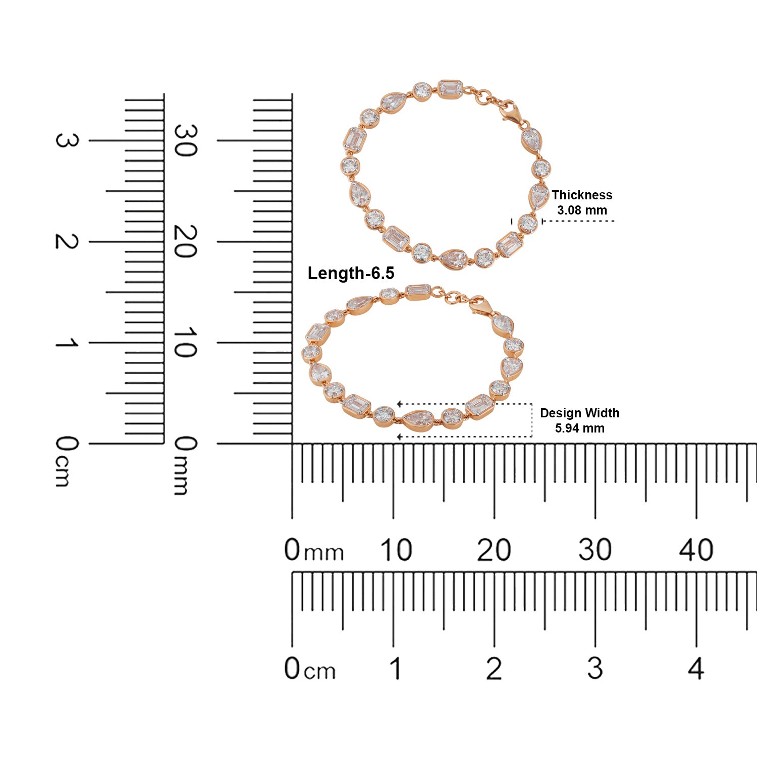 Round Brilliant Lab Grown 2.61 Carat Diamond Bracelet in 18 Karat Gold | SKU : 0005166336