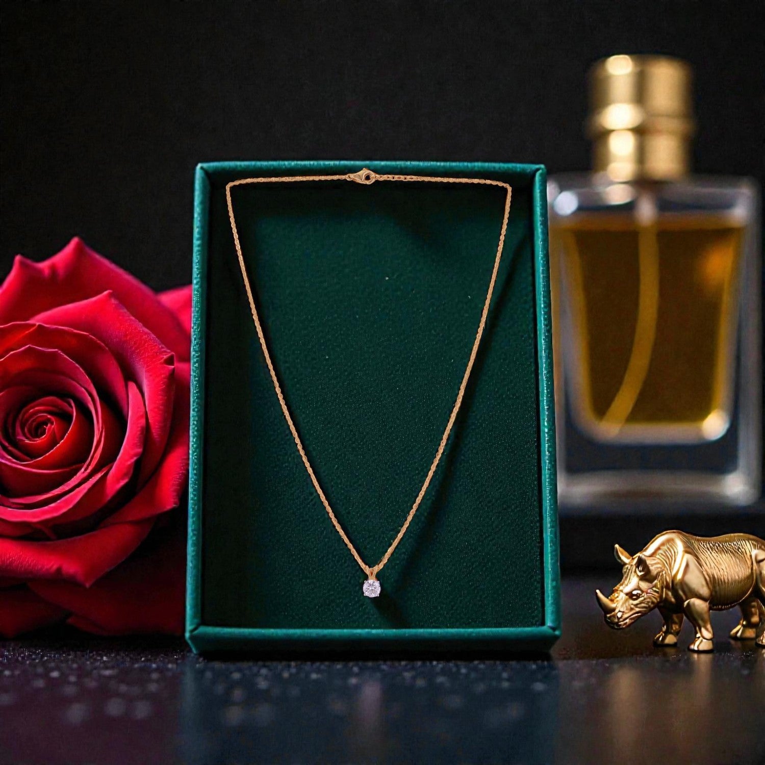 Lab Grown 2.020 Carat Oval Cut Solitaire Pendant in 18 Karat Yellow Gold | SKU : 0005171088