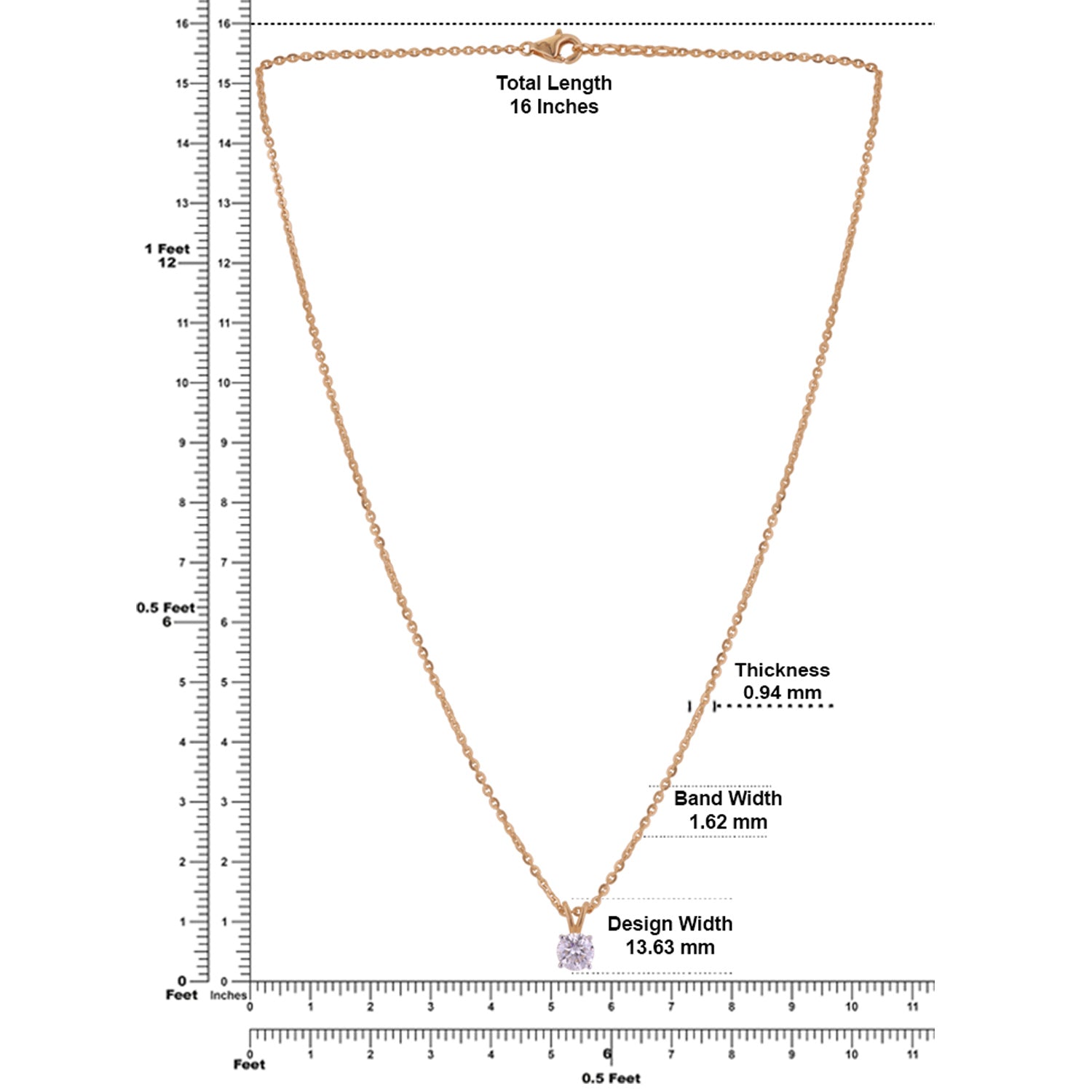 Lab Grown 2.020 Carat Oval Cut Solitaire Pendant in 18 Karat Yellow Gold | SKU : 0005171088