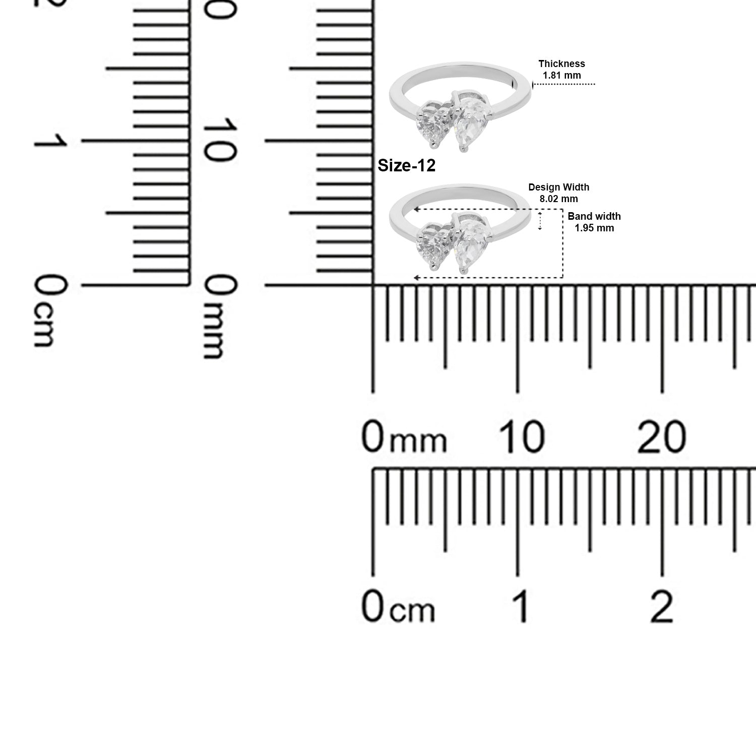 Sterling Silver Twin Pear Ring — Valentine Collection | SKU : 0005682287, 0005682294, 0005682300, 0005682317, 0005682324, 0005682331, 0005682348, 0005682355, 0005682362, 0005682379, 0005682386, 0005682393, 0005682409, 0005682416, 0005682423