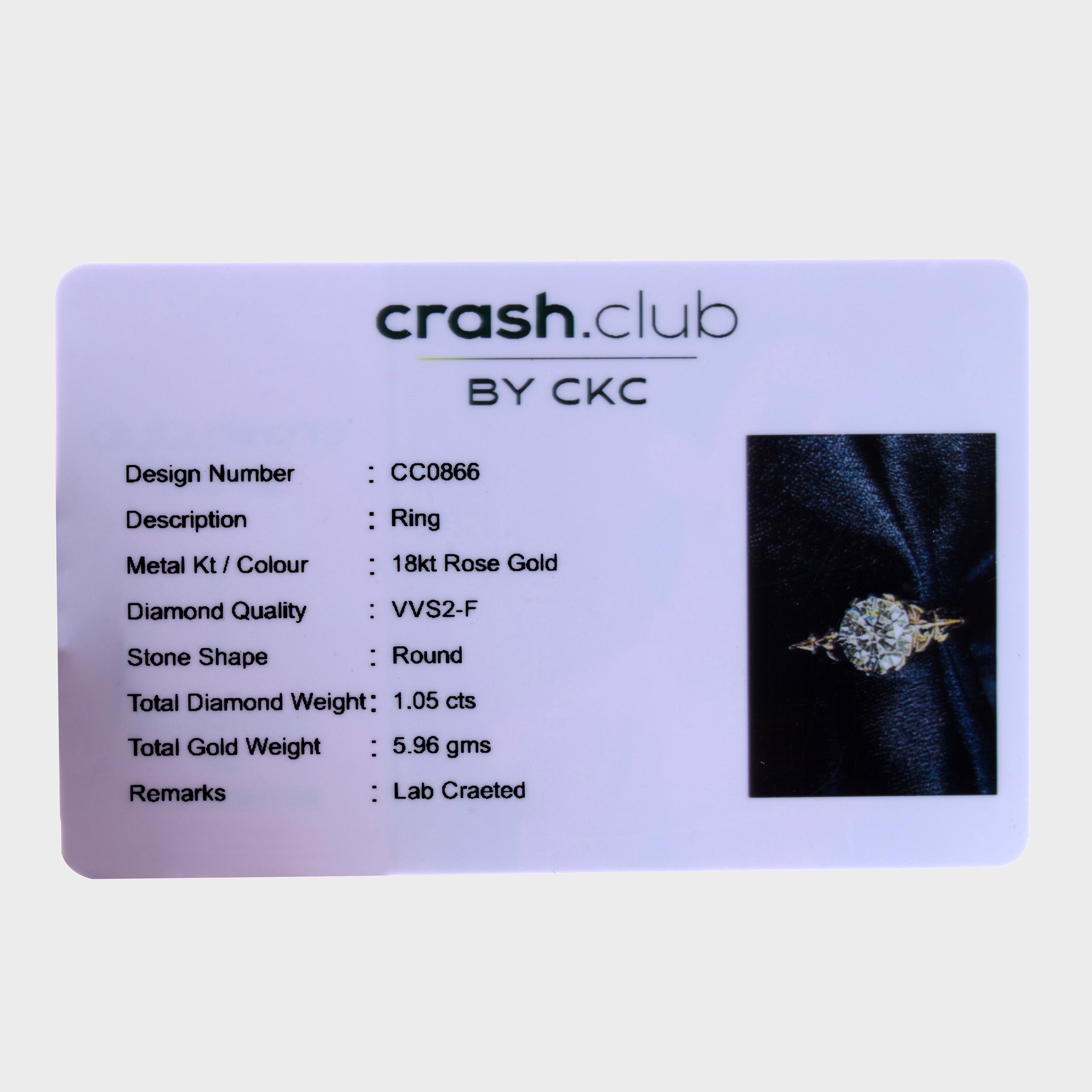 Round Brilliant 1.04 Carat Rhino Embrace Lab-Grown Diamond Ring | SKU: 0019503844