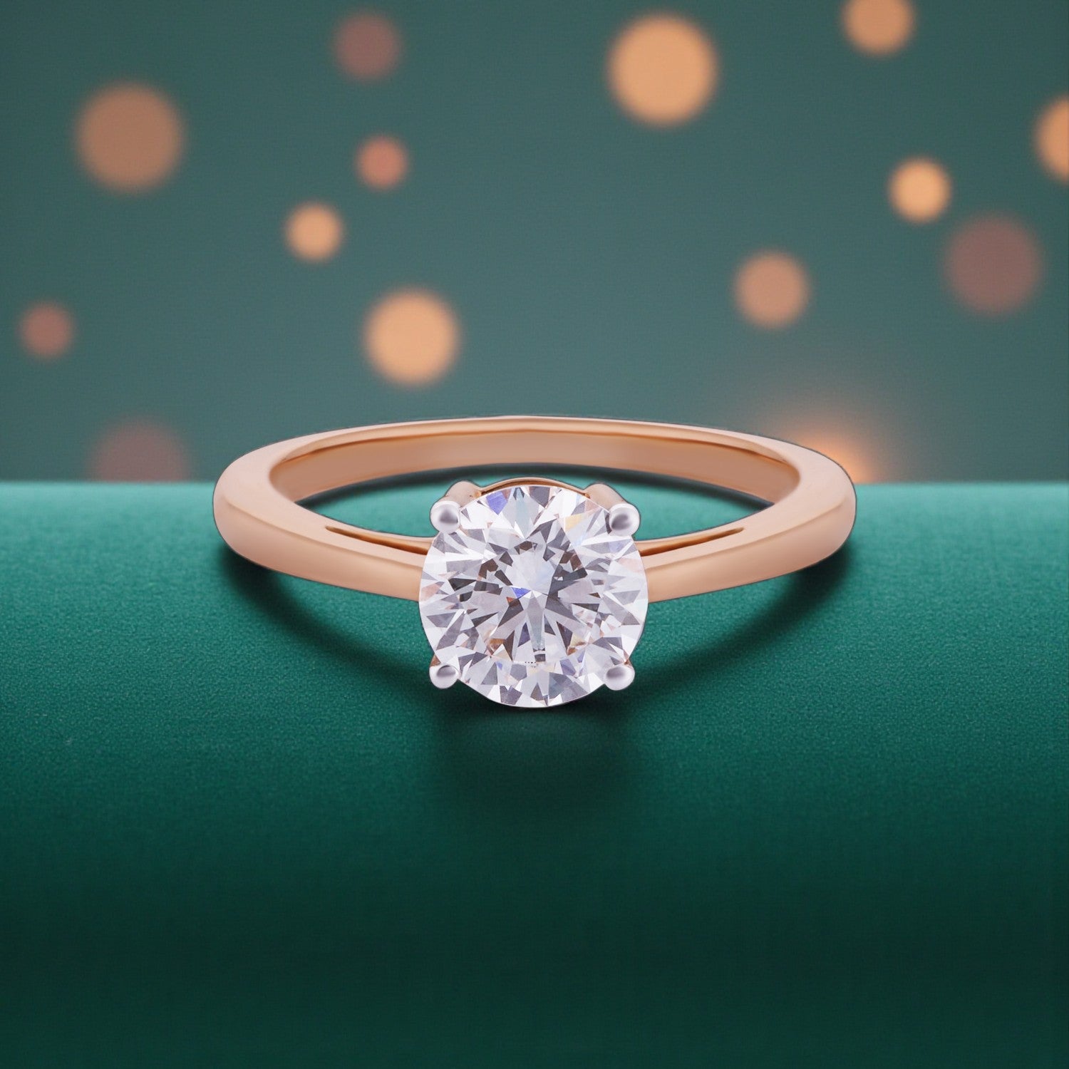 Ethereal Round Brilliant Lab-Grown Diamond Solitaire Ring in Rose Gold | SKU : 0004952886
