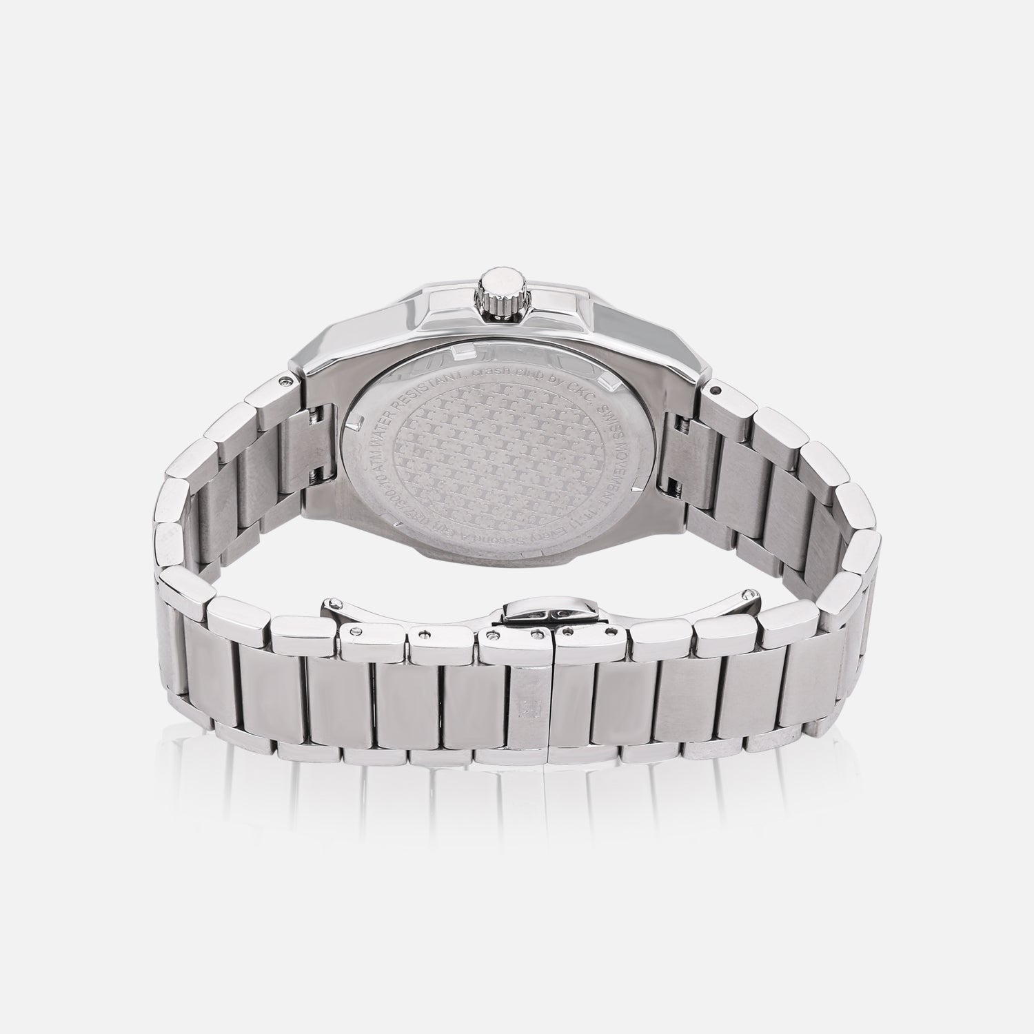 Swiss Movement Octagonal Silver Stainless Steel Watch For Women with White Dial by Crash | SKU : SWISS ACC2405