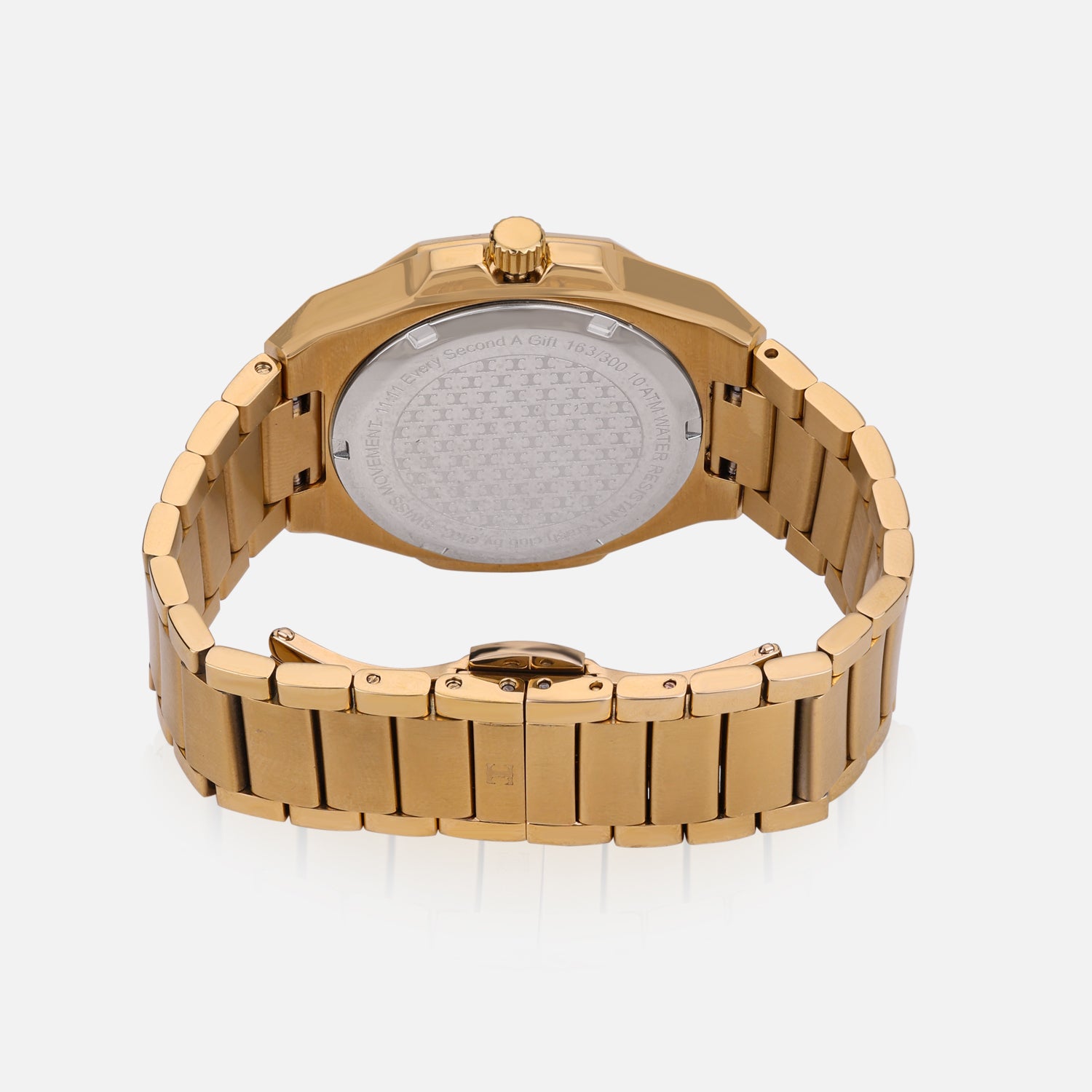 Swiss Movement Octagonal Yellow Gold Stainless Steel Watch For Women with Green Dial by Crash | SKU : ACC2406
