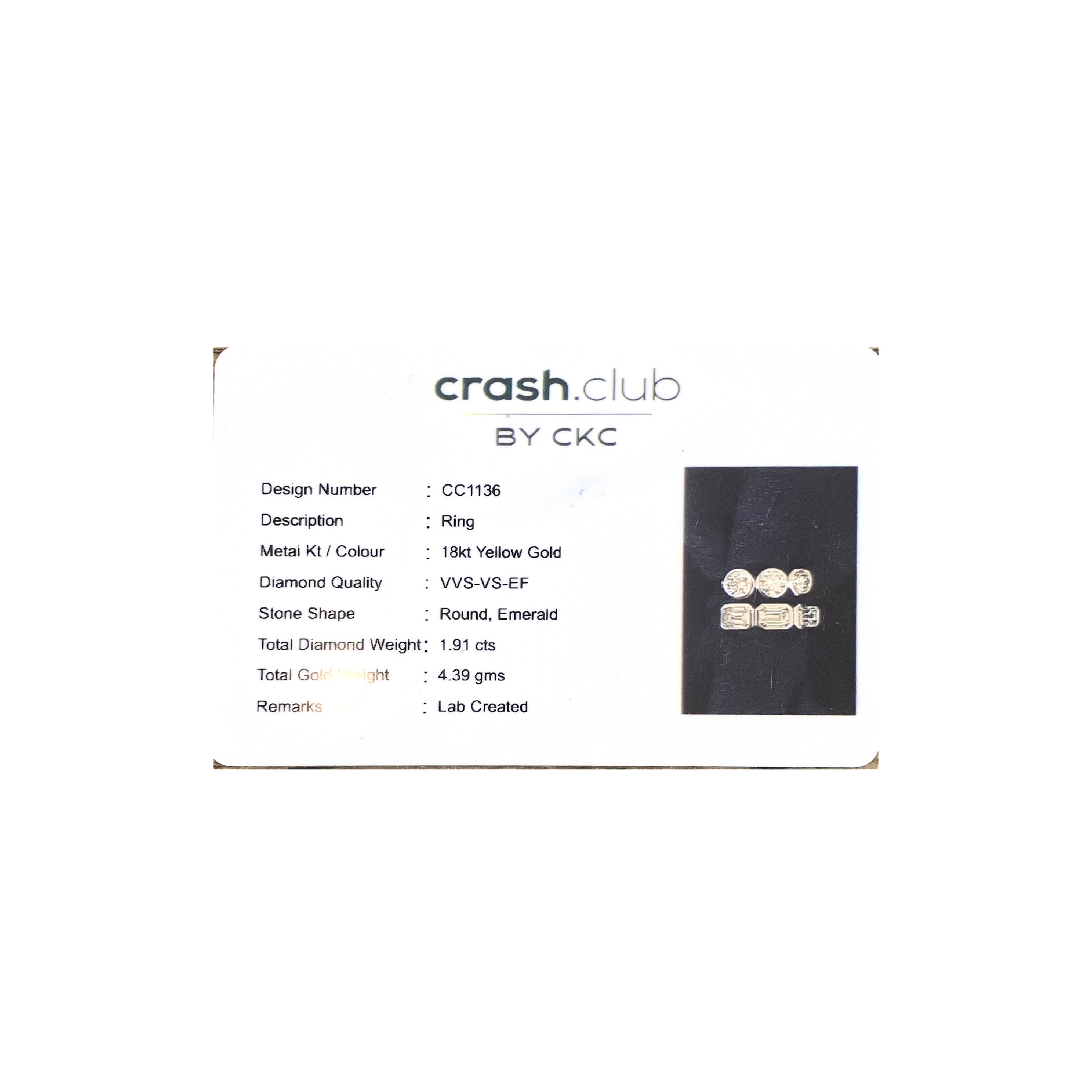 Dual Spark Lab-Grown Diamond Gold Ring | SKU : 0003362860