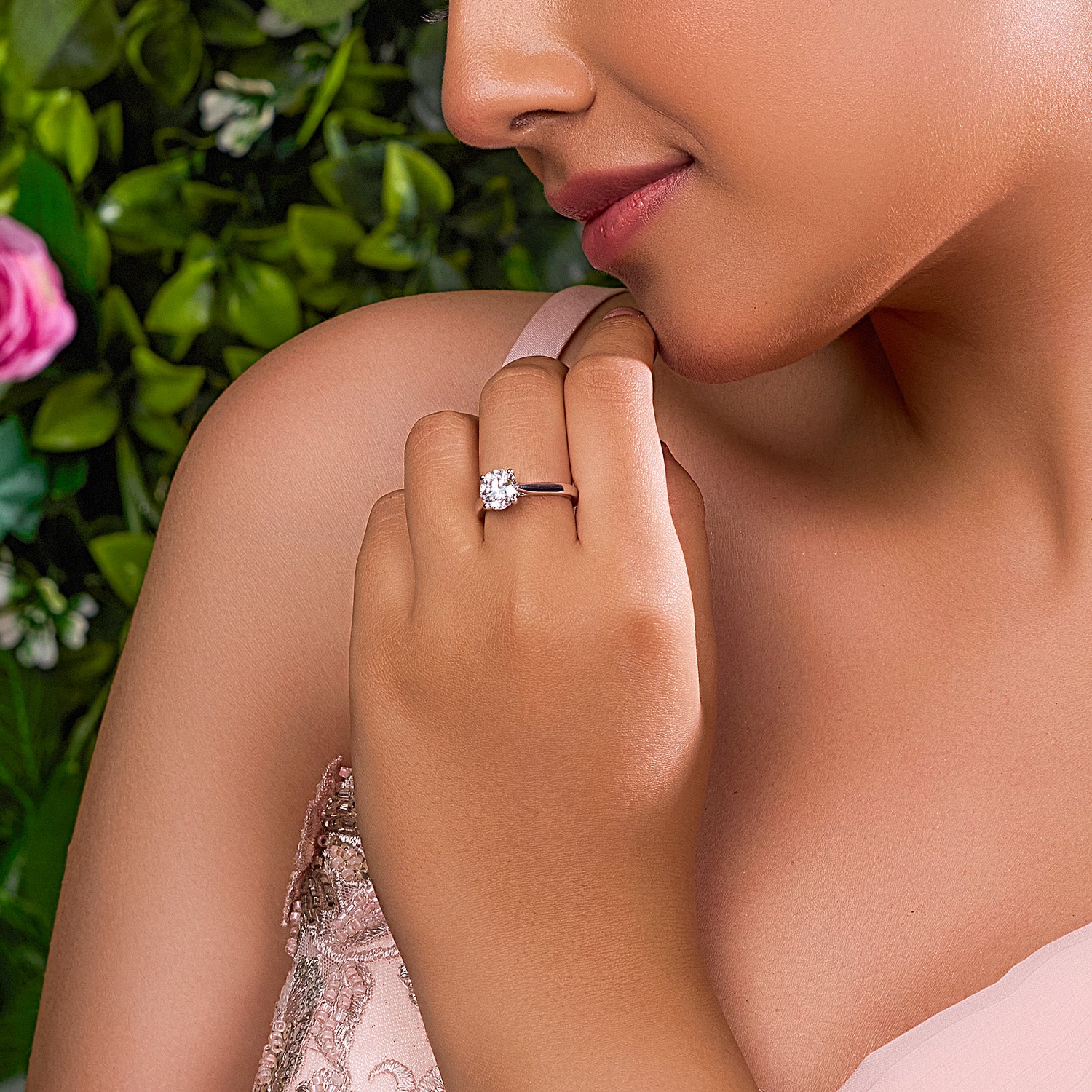 Serene Grace Lab Grown Diamond Solitaire Ring in White Gold | SKU : 0004953005