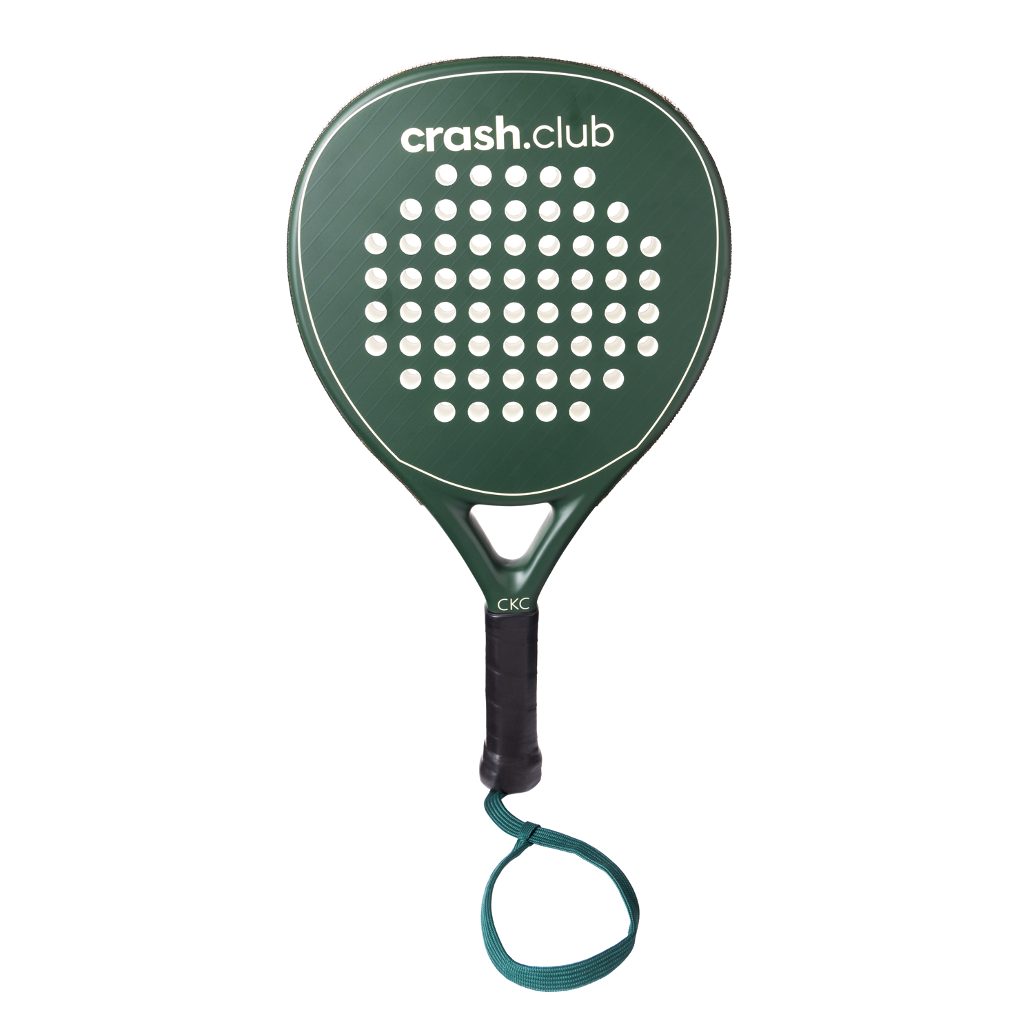 Crash.Club Signature Crystal-Encrusted Padel Racket – Green Edition with Wrist Strap - ACC2404