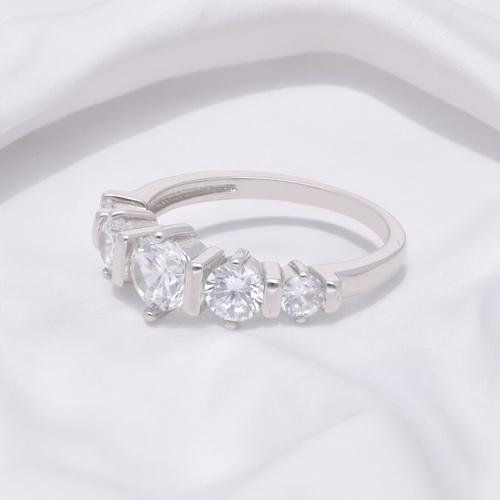 STERLING SILVER CUBIC ZIRCONIA RING | SKU : 0003109861, 0003109878, 0003109854