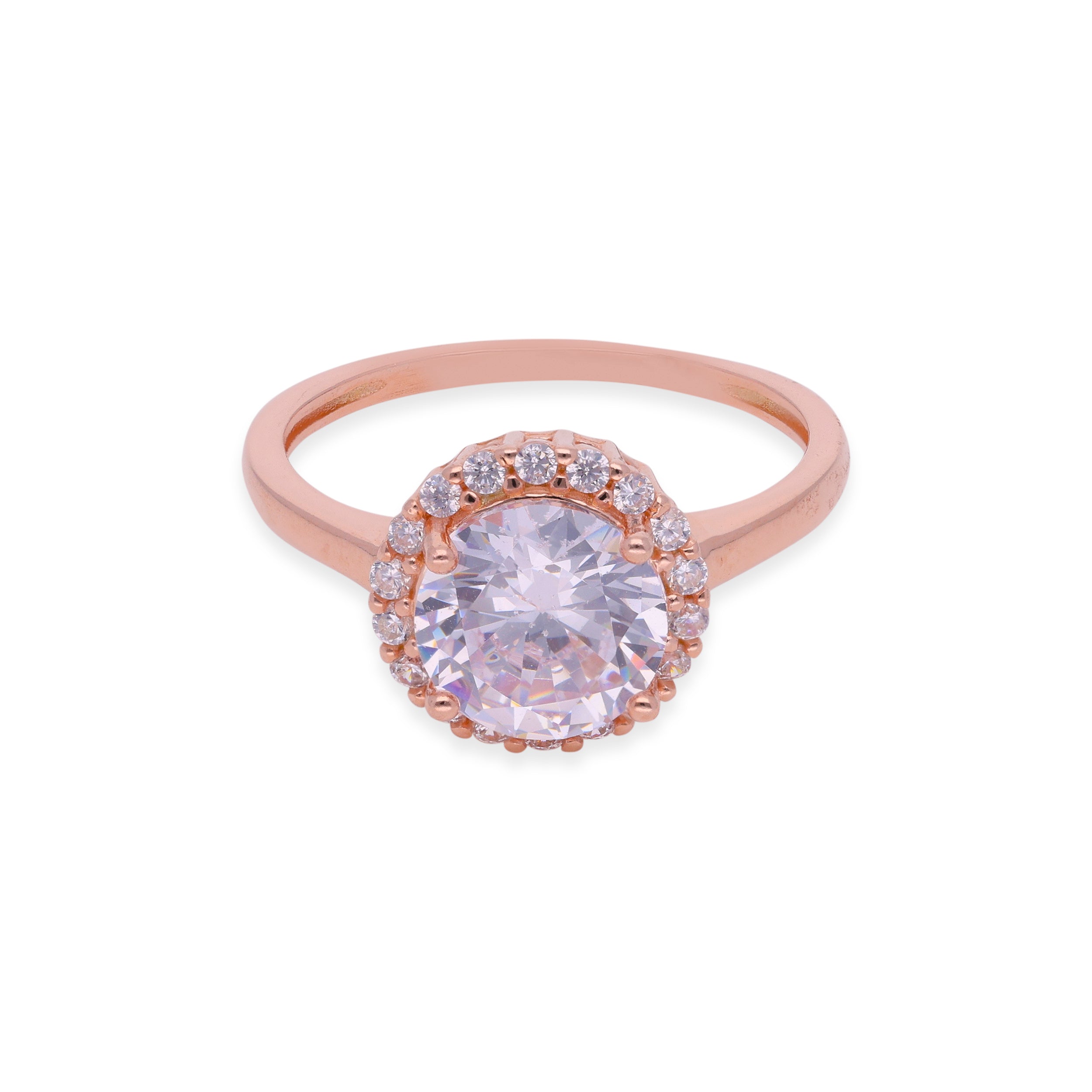 Rose Gold Halo Diamond Ring | SKU : 0003109953, 0003115985