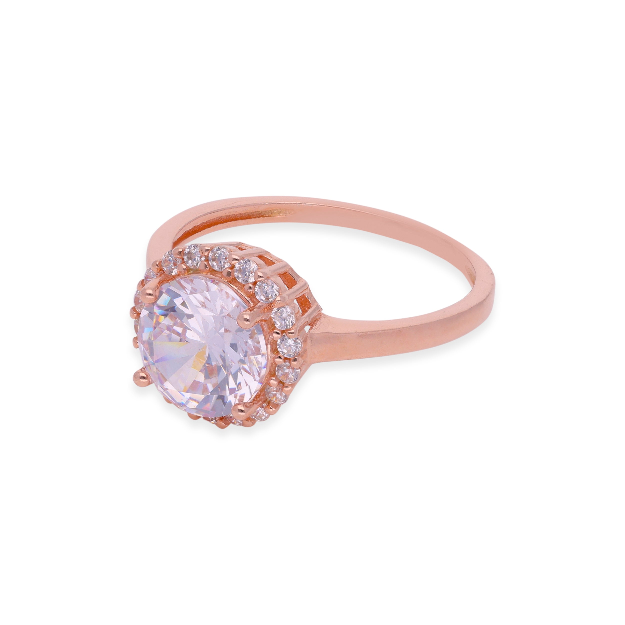 Rose Gold Halo Diamond Ring | SKU : 0003109953, 0003115985