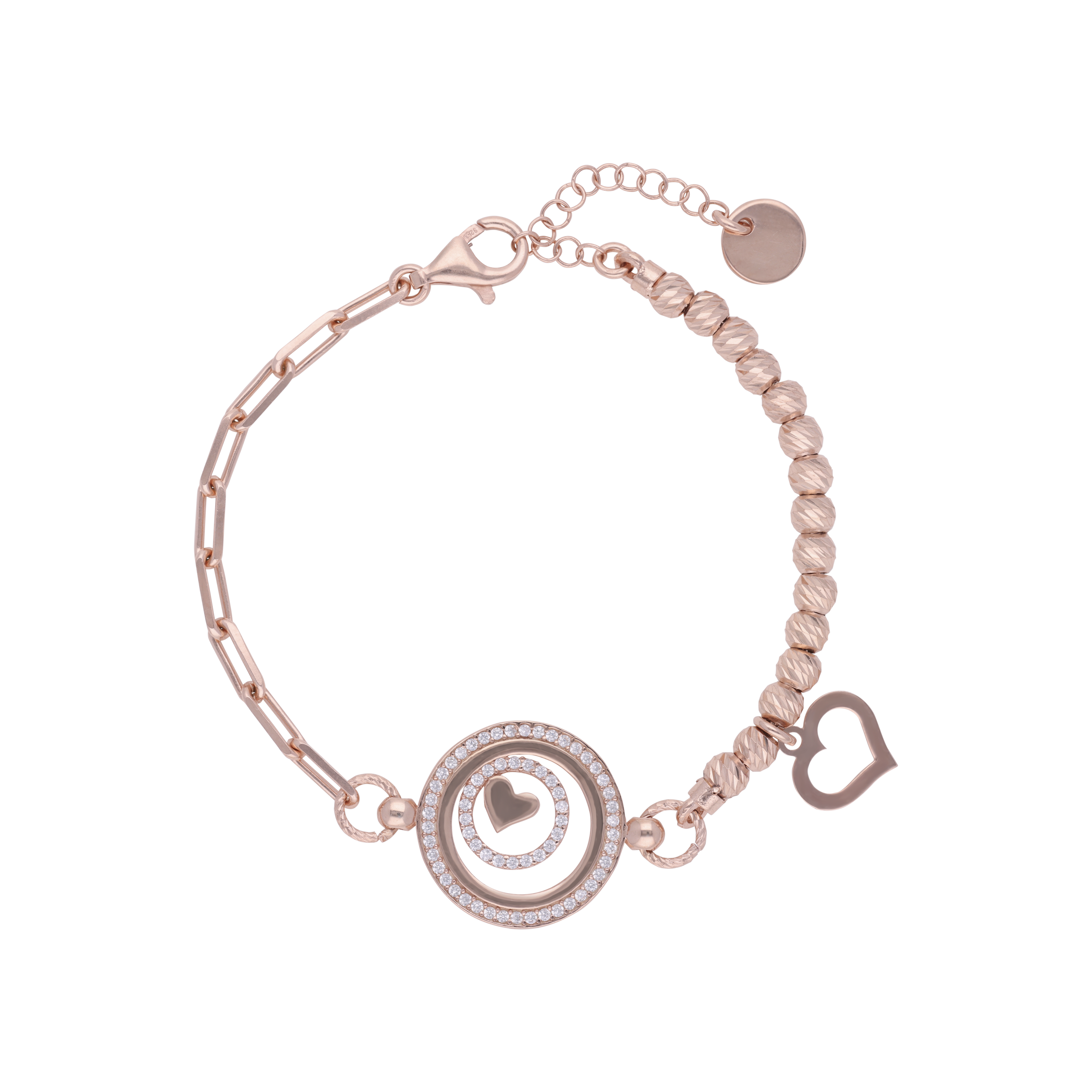 Elegant Rose Gold Circle of Love Diamond Bracelet | SKU: 0003110058, 0003110010, 0003110027, 0003110034, 0003110041