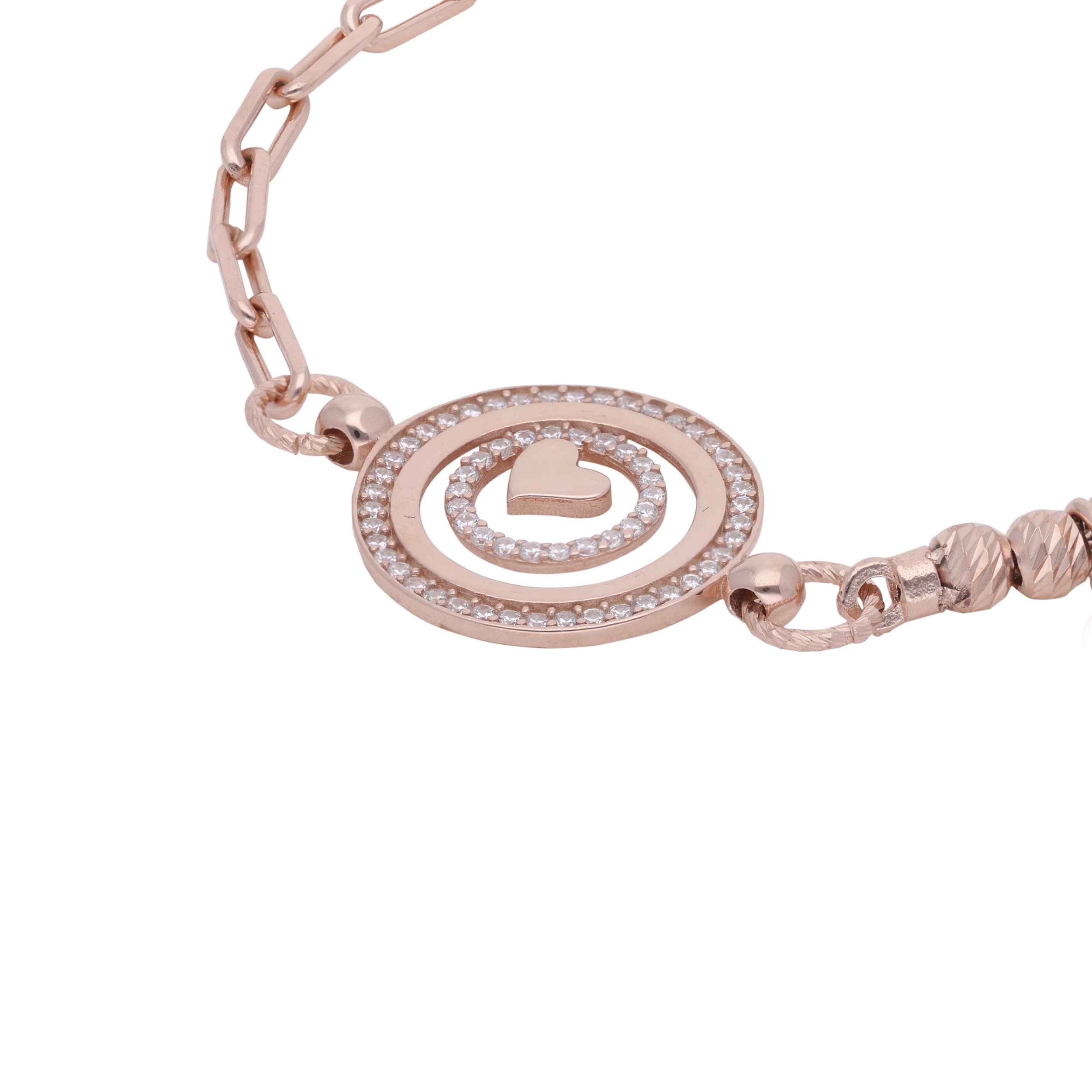 Elegant Rose Gold Circle of Love Diamond Bracelet | SKU: 0003110058, 0003110010, 0003110027, 0003110034, 0003110041