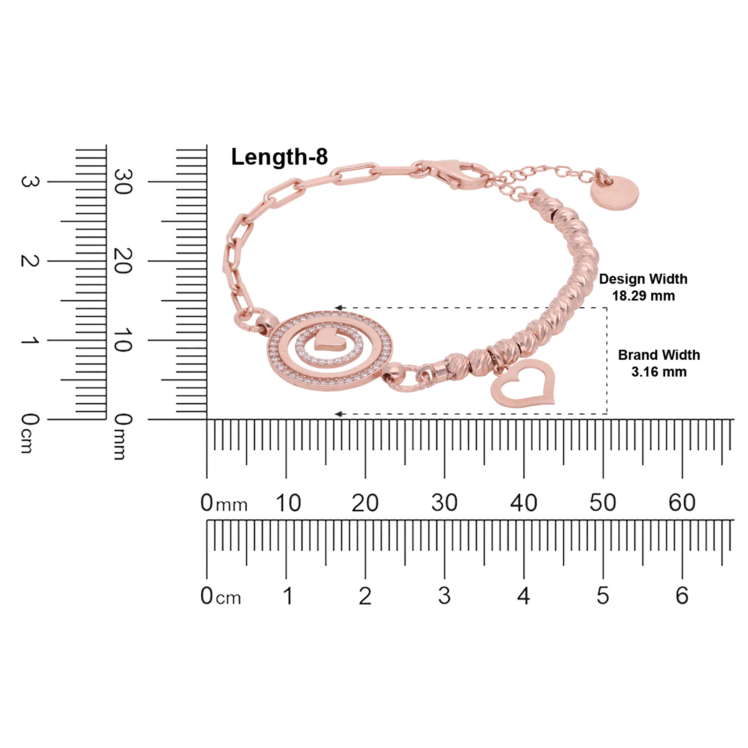 Elegant Rose Gold Circle of Love Diamond Bracelet | SKU: 0003110058, 0003110010, 0003110027, 0003110034, 0003110041