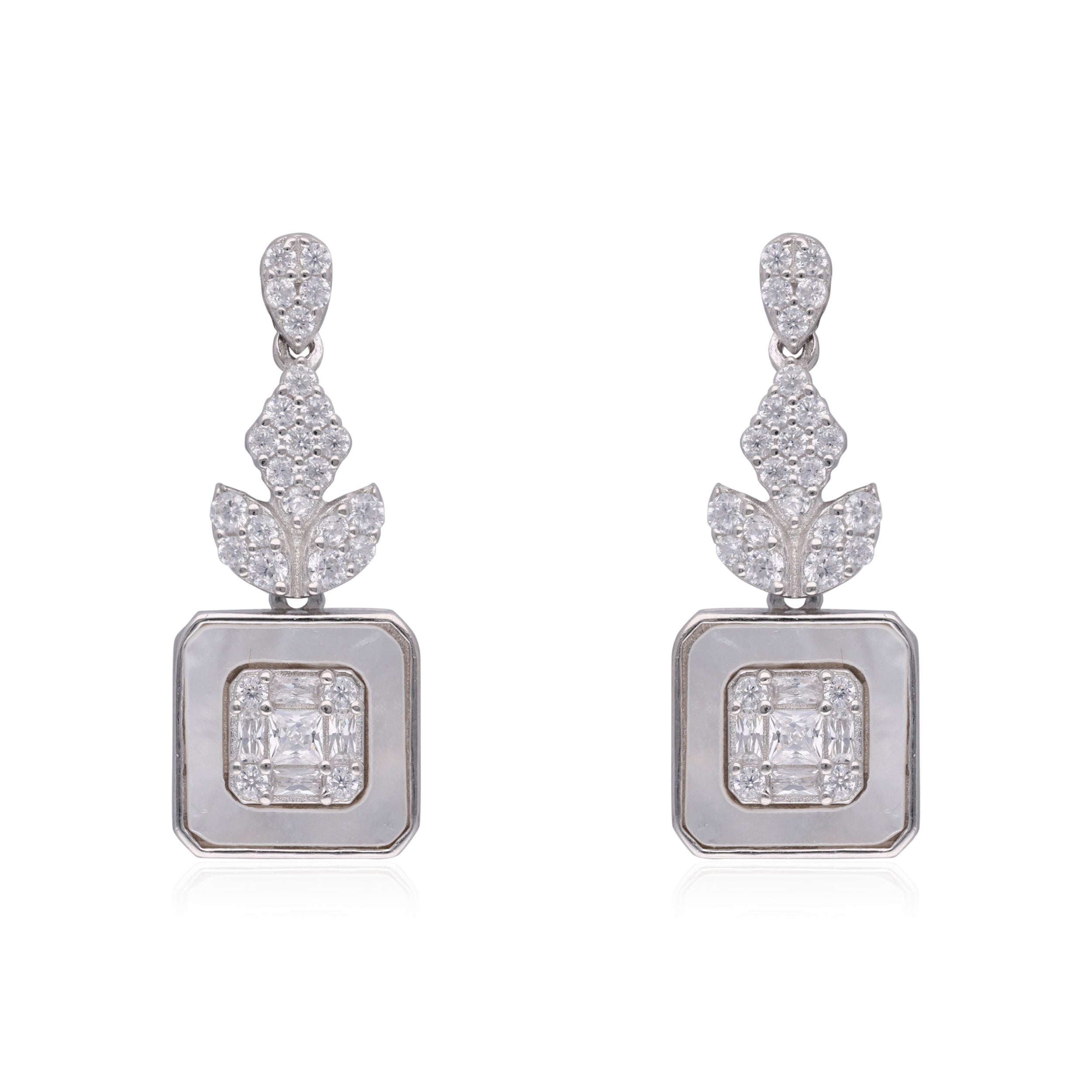 Starry Nights: Sterling Silver Eardrops with Cubic Zirconia | SKU : 0003110317, 0003110270,