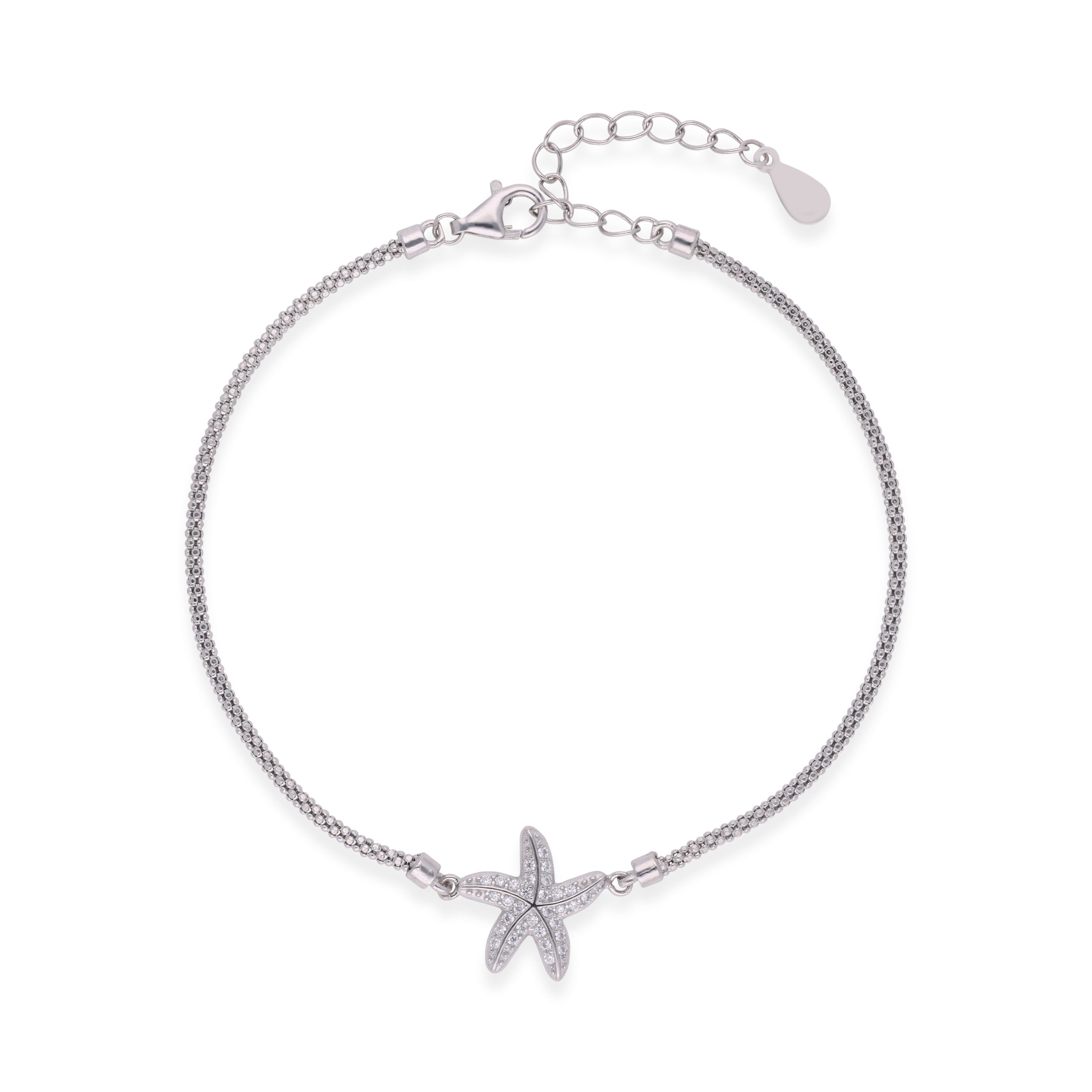 Rose Gold Starfish Bracelet with Diamond Pave Accents | SKU : 000311167, 0003111734, 0003111741, 0003111680, 0003111673, 0003111727