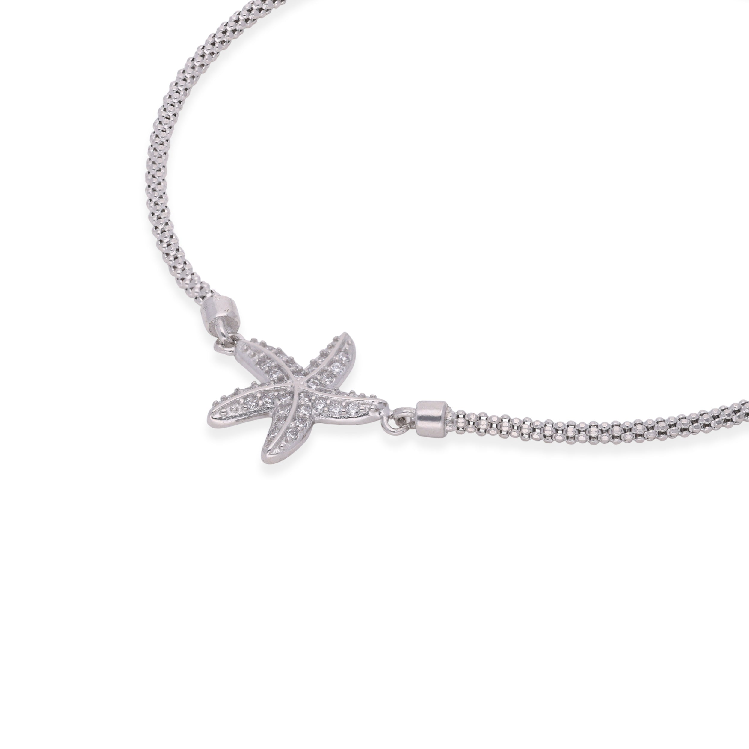 Rose Gold Starfish Bracelet with Diamond Pave Accents | SKU : 000311167, 0003111734, 0003111741, 0003111680, 0003111673, 0003111727