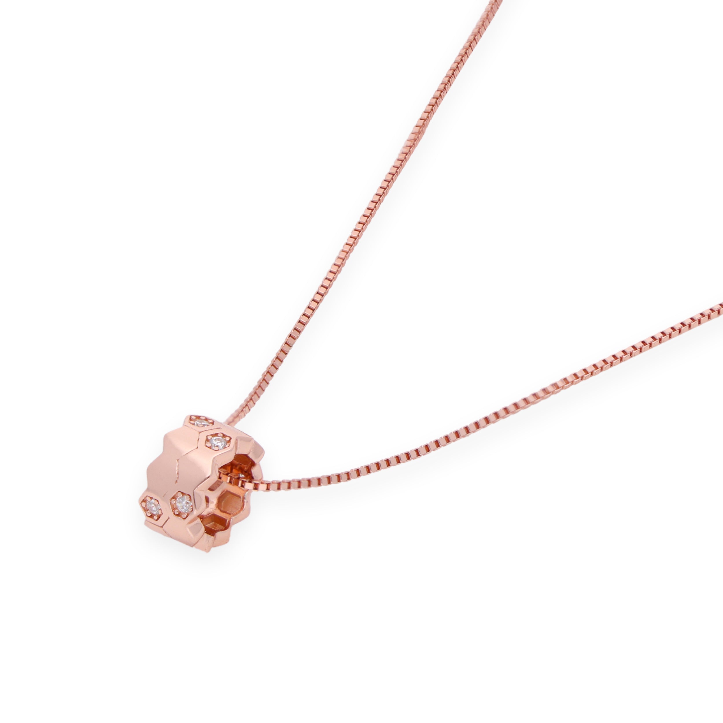 Geometric Rose Gold Pendant with Diamond Embellishments | SKU : 0003112281, 0003112588, 0003112496, 0003112434 , 0003112649