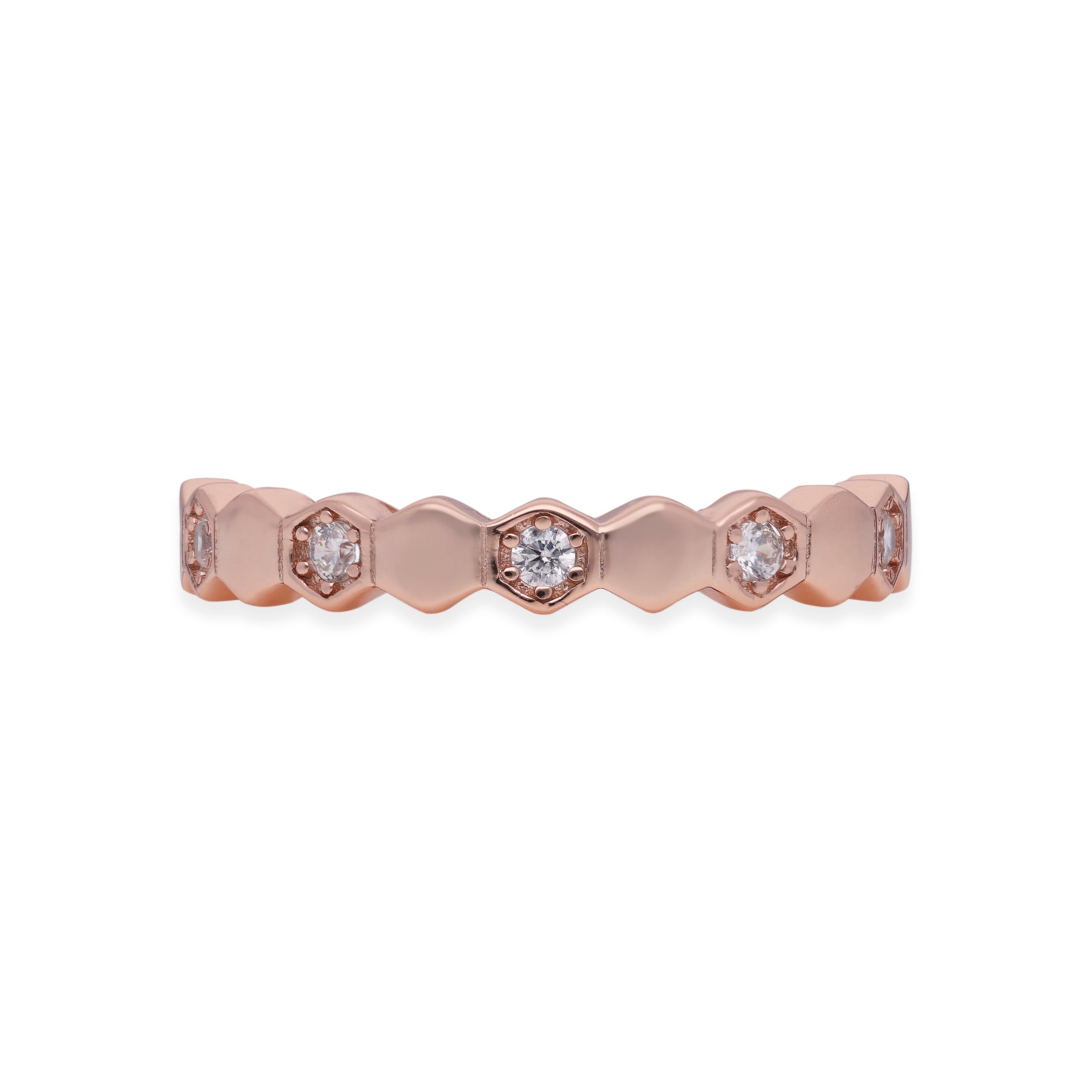 Rose Gold Zigzag Eternity Ring | SKU : 0003112304, 0003112601, 0003112519, 0003112458