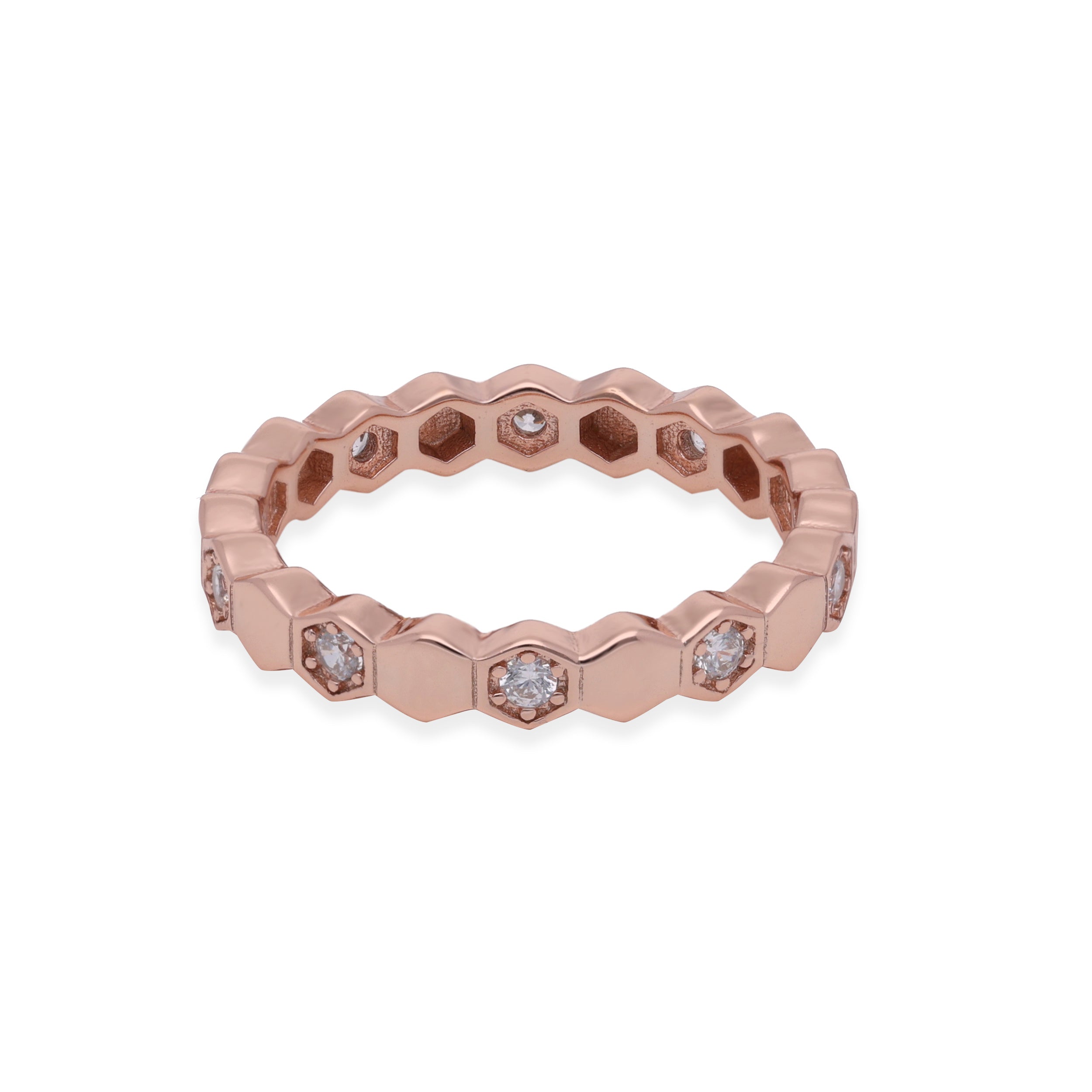 Rose Gold Zigzag Eternity Ring | SKU : 0003112304, 0003112601, 0003112519, 0003112458