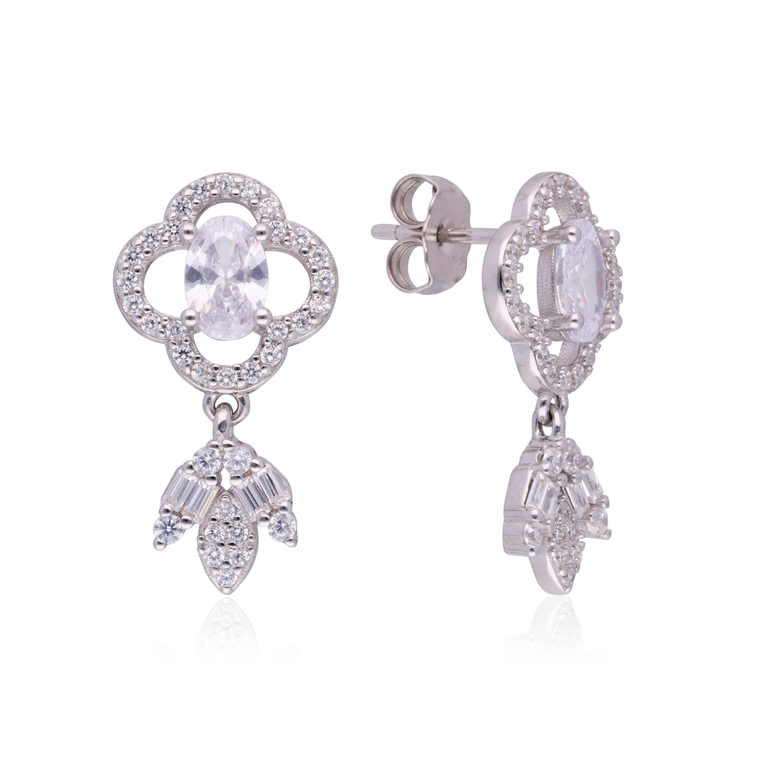 Starlight Sparkle: Sterling Silver Eardrops | SKU : 0003113790, 0003113912