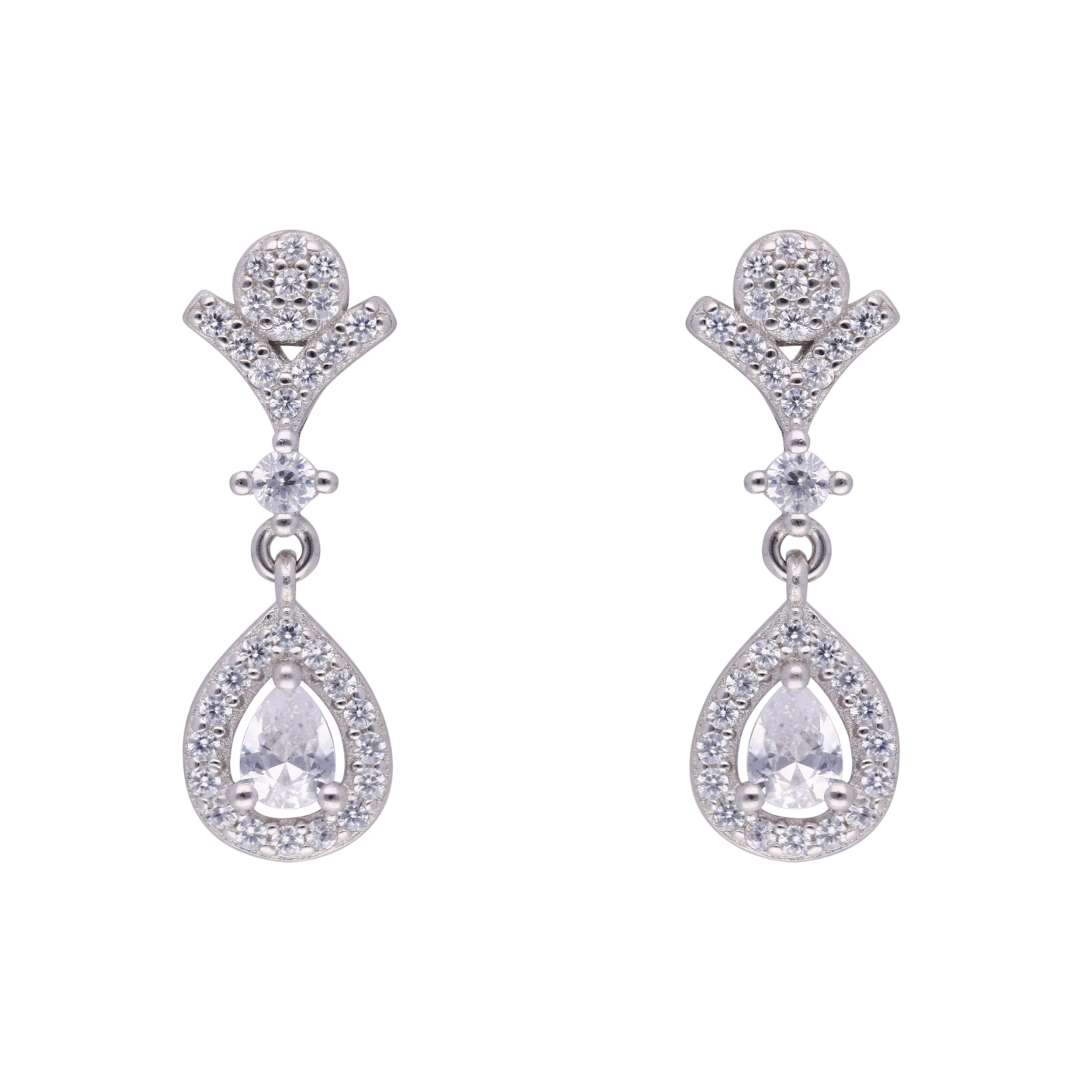 Twilight Whispers: Sterling Silver Fancy Design Eardrops | SKU : 0003343159, 0003113875, 0003113837