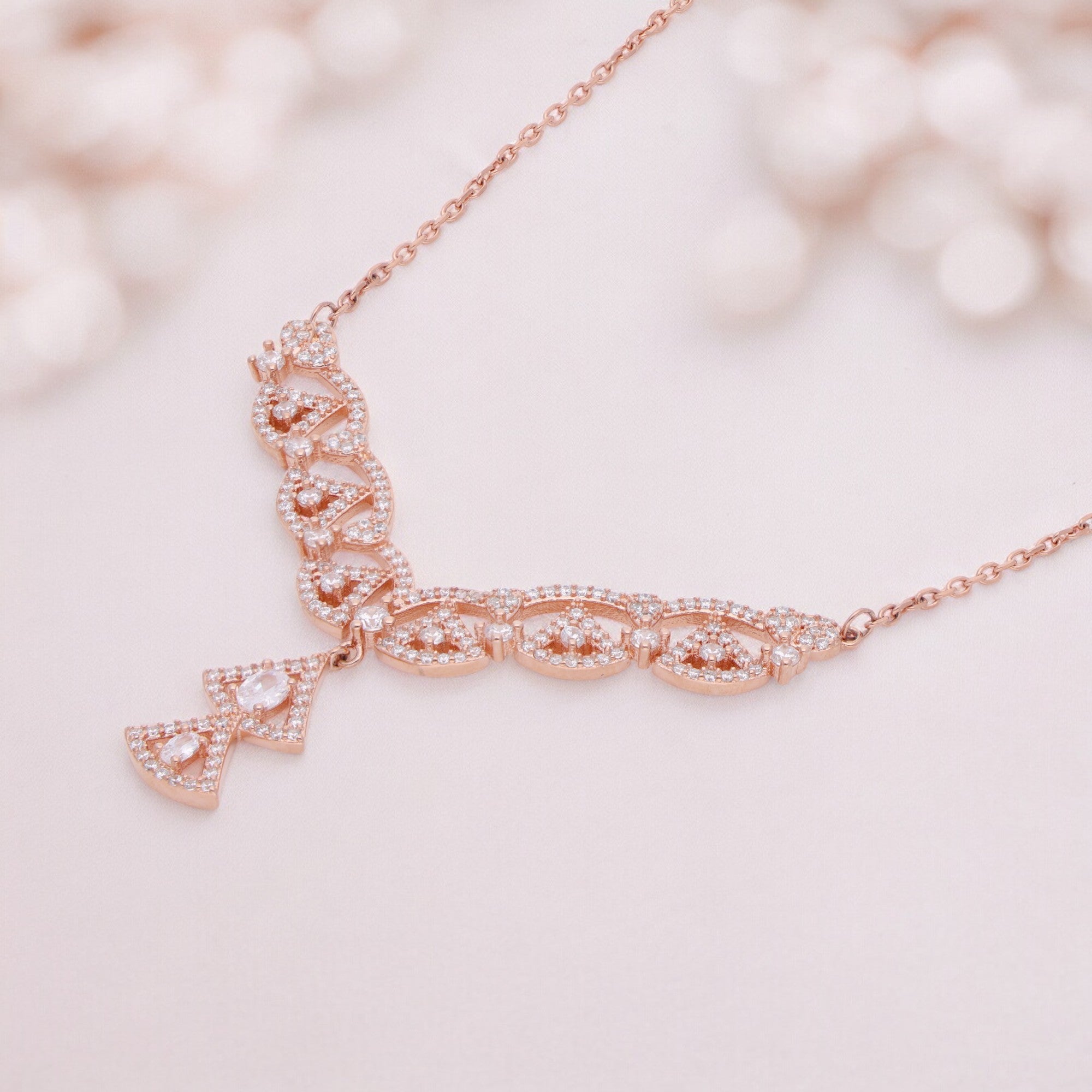 Radiant Rose: Sterling Silver Double Hood Chain Pendant | SKU : 0003343166, 0003113981, 0003114025