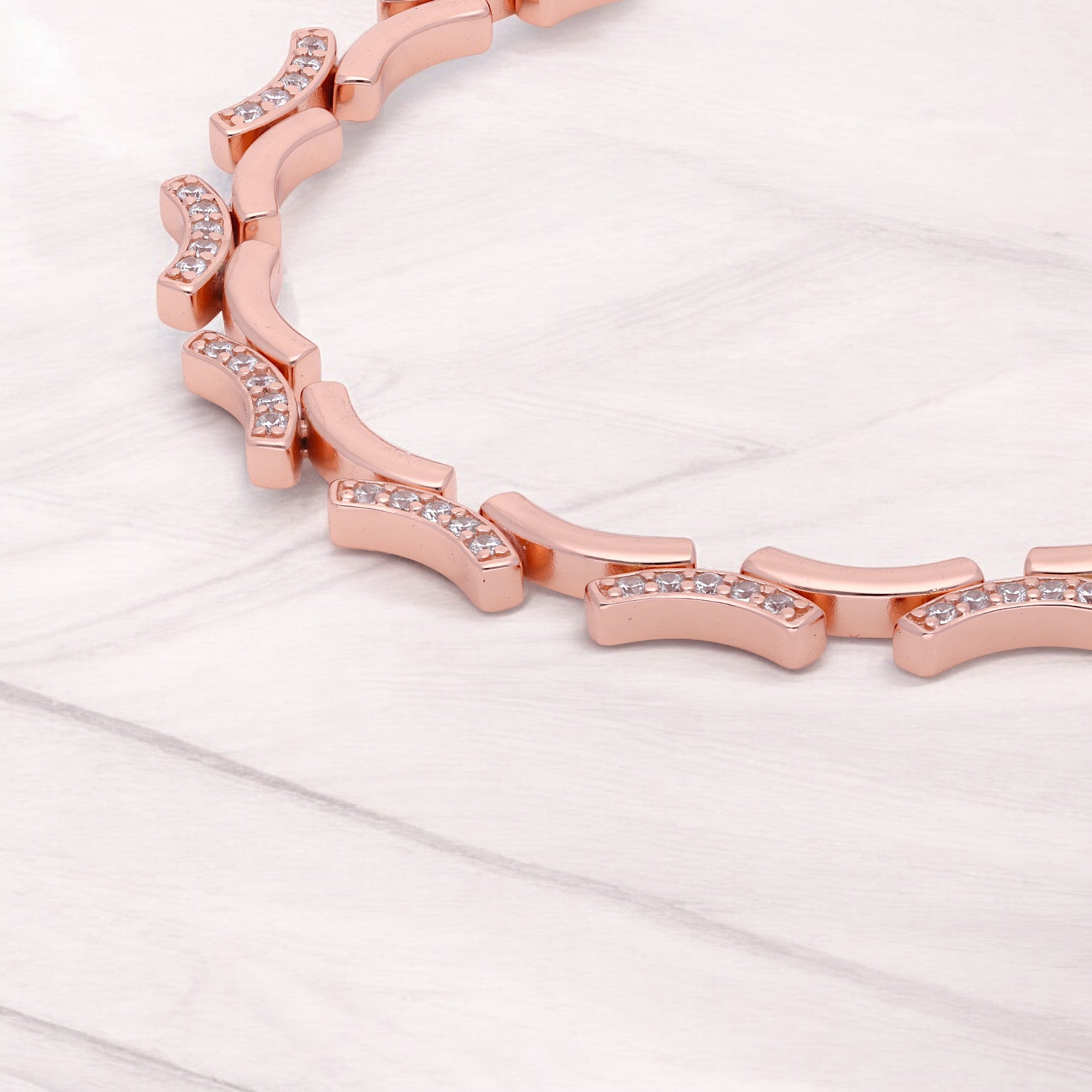 Rose Glow: Sterling Silver Rose Gold Bracelet | SKU : 0003114049, 0003114063 , 0003114056