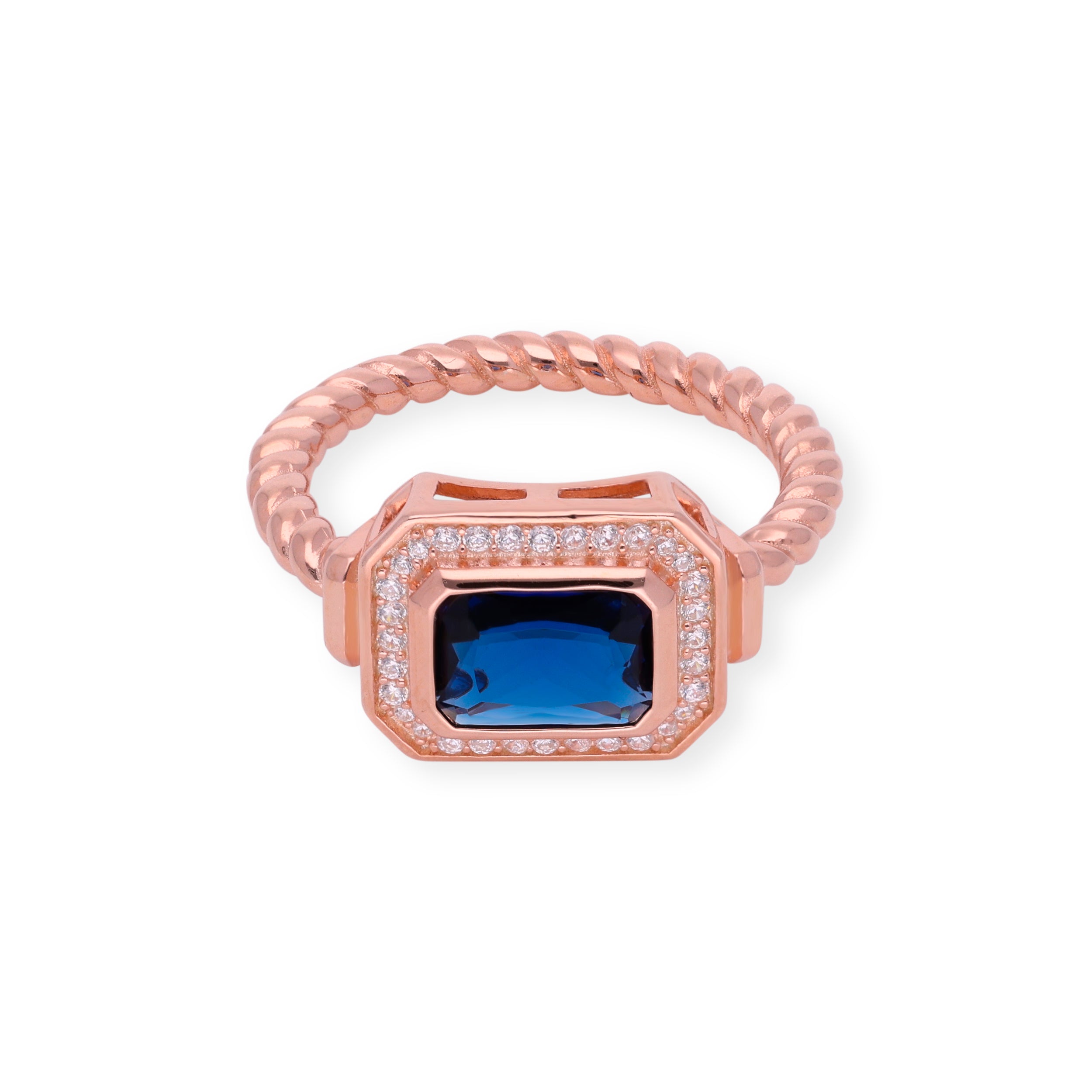 ROSE GOLD IMPERIAL BLUE RING | SKU : 0003114711