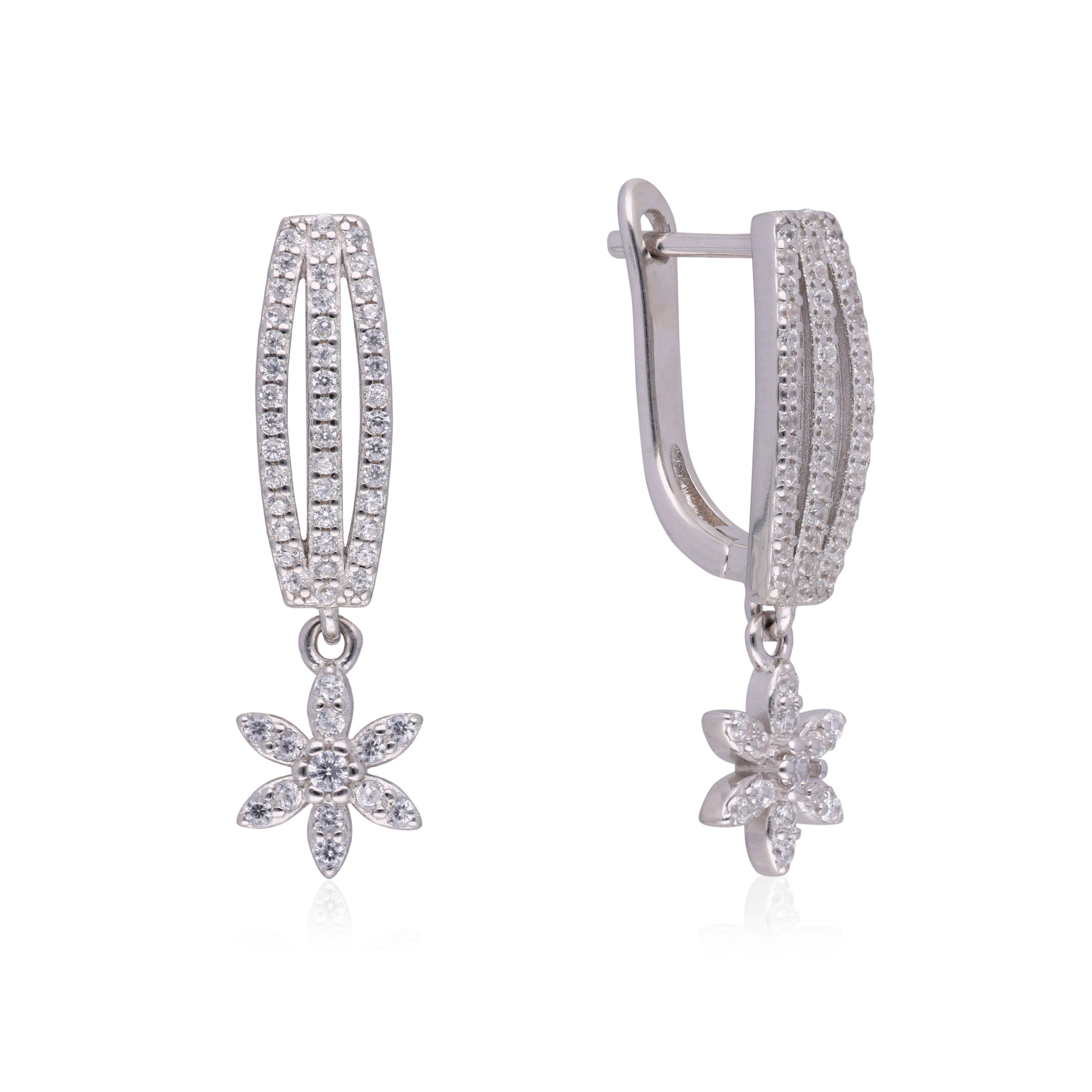 Diamond Starburst Drop Earrings | SKU : 0003115305, 0003115343, 0003115268