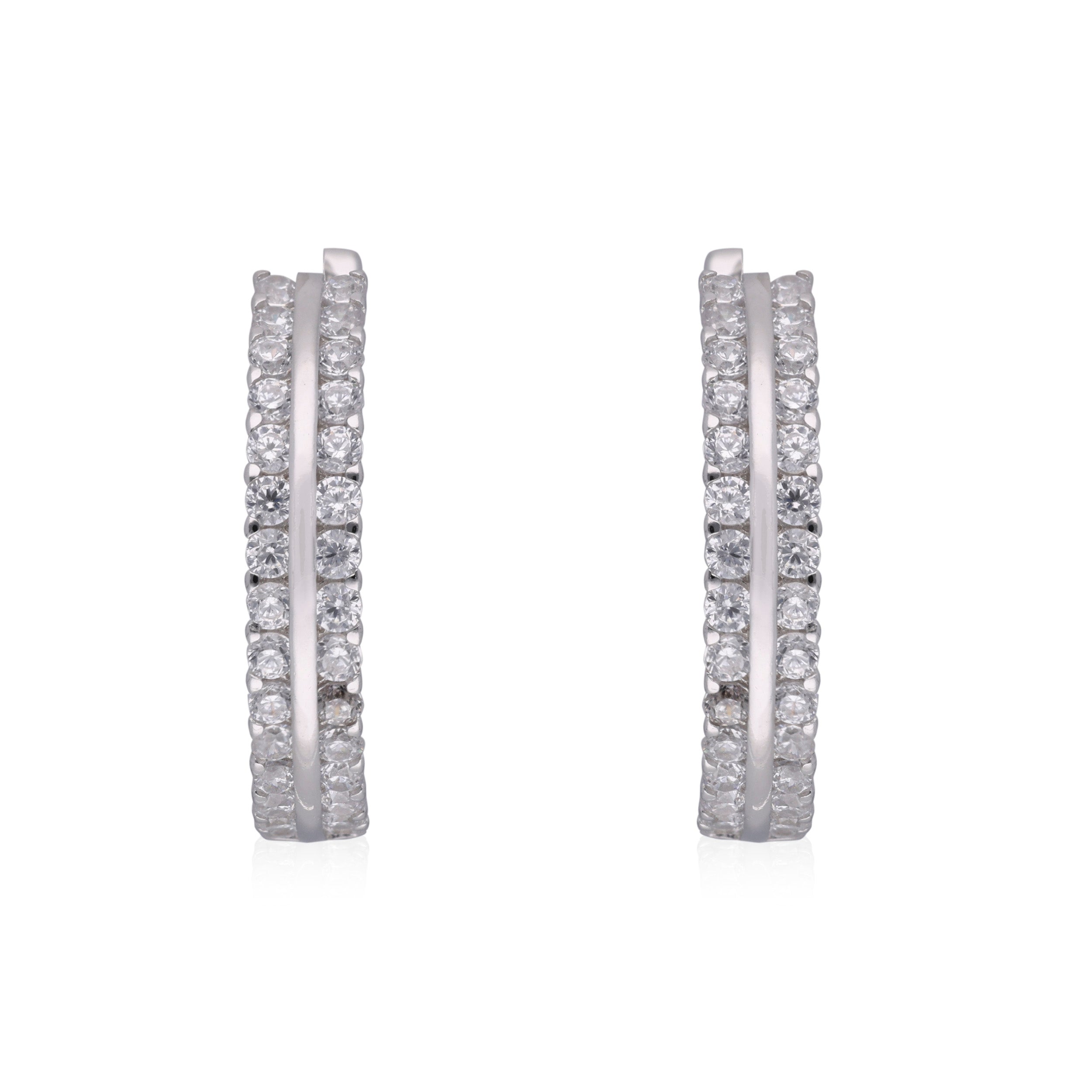 Elegant Diamond Eternity Hoop Earrings | SKU : 0003115565