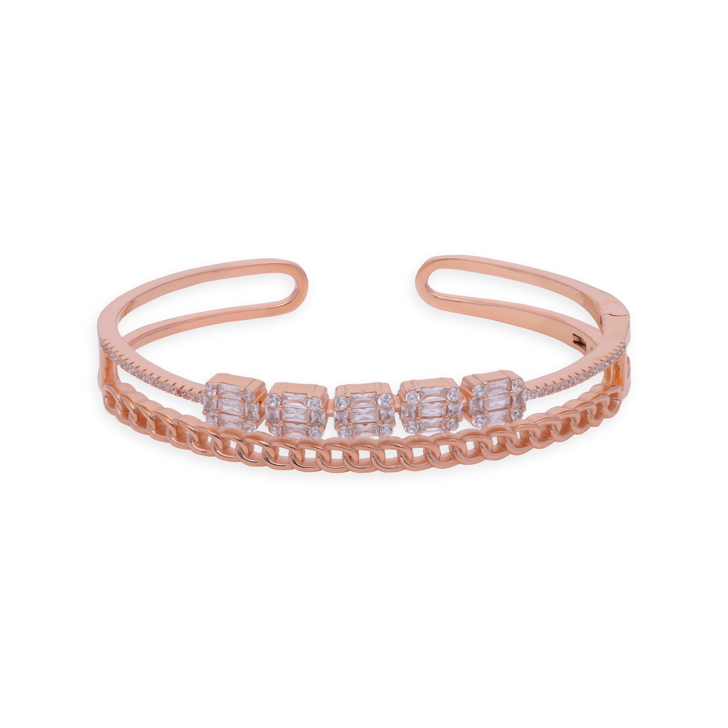 Elegant Rose Gold Diamond Bar Bracelet | SKU : 0003115695