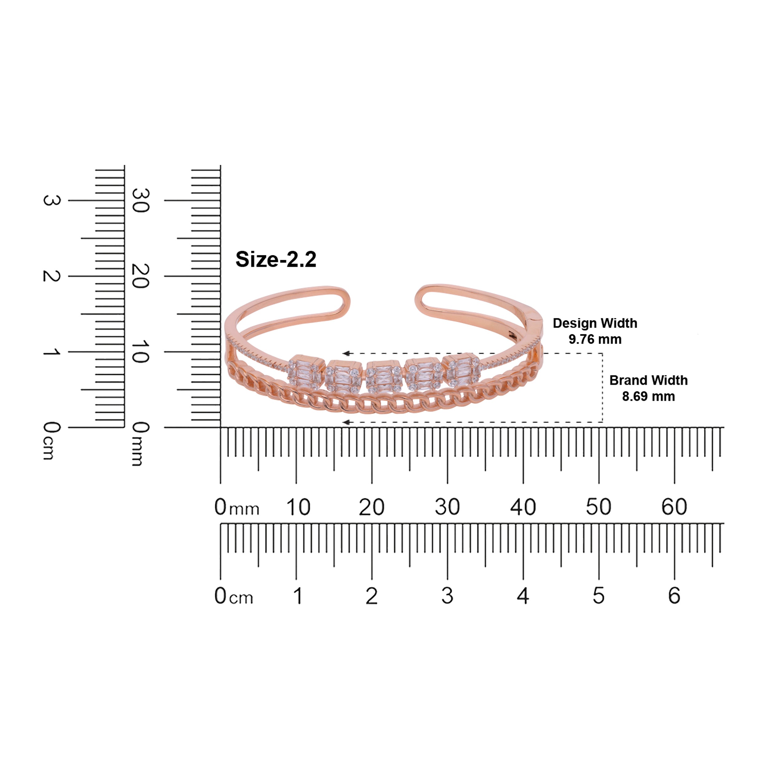 Elegant Rose Gold Diamond Bar Bracelet | SKU : 0003115695, 0003115718, 0003115701