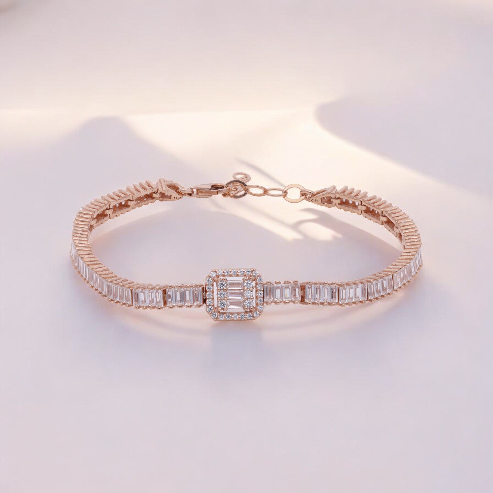 Art Deco-Inspired Silver Tennis Bracelet | SKU : 0003115855, 0003115800, 0003115794, 0003115879, 0003115862