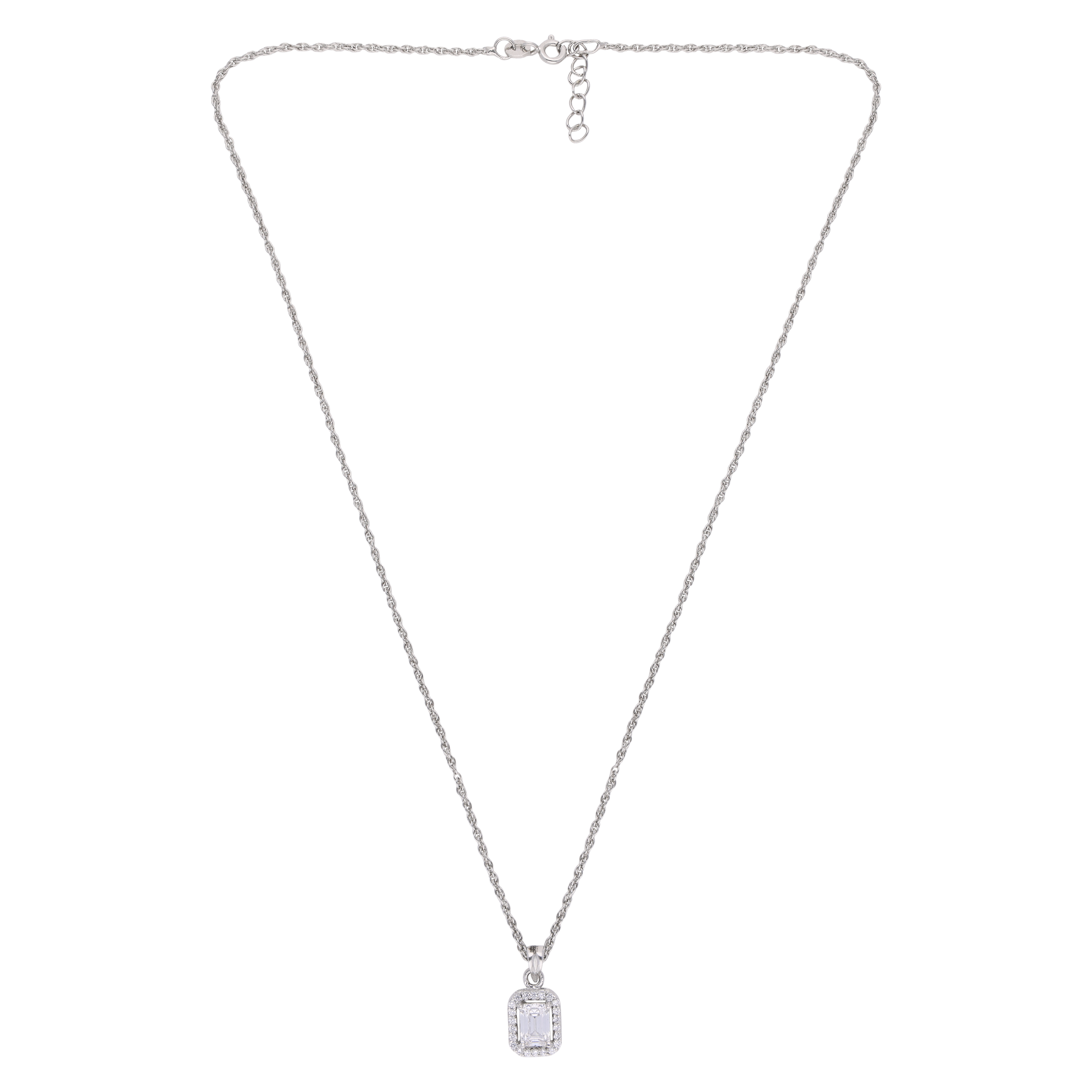 Elegant Pendant Necklace in Sterling Silver with Cubic Zirconia | SKU : 0003212356, 0003212332, 0003212349