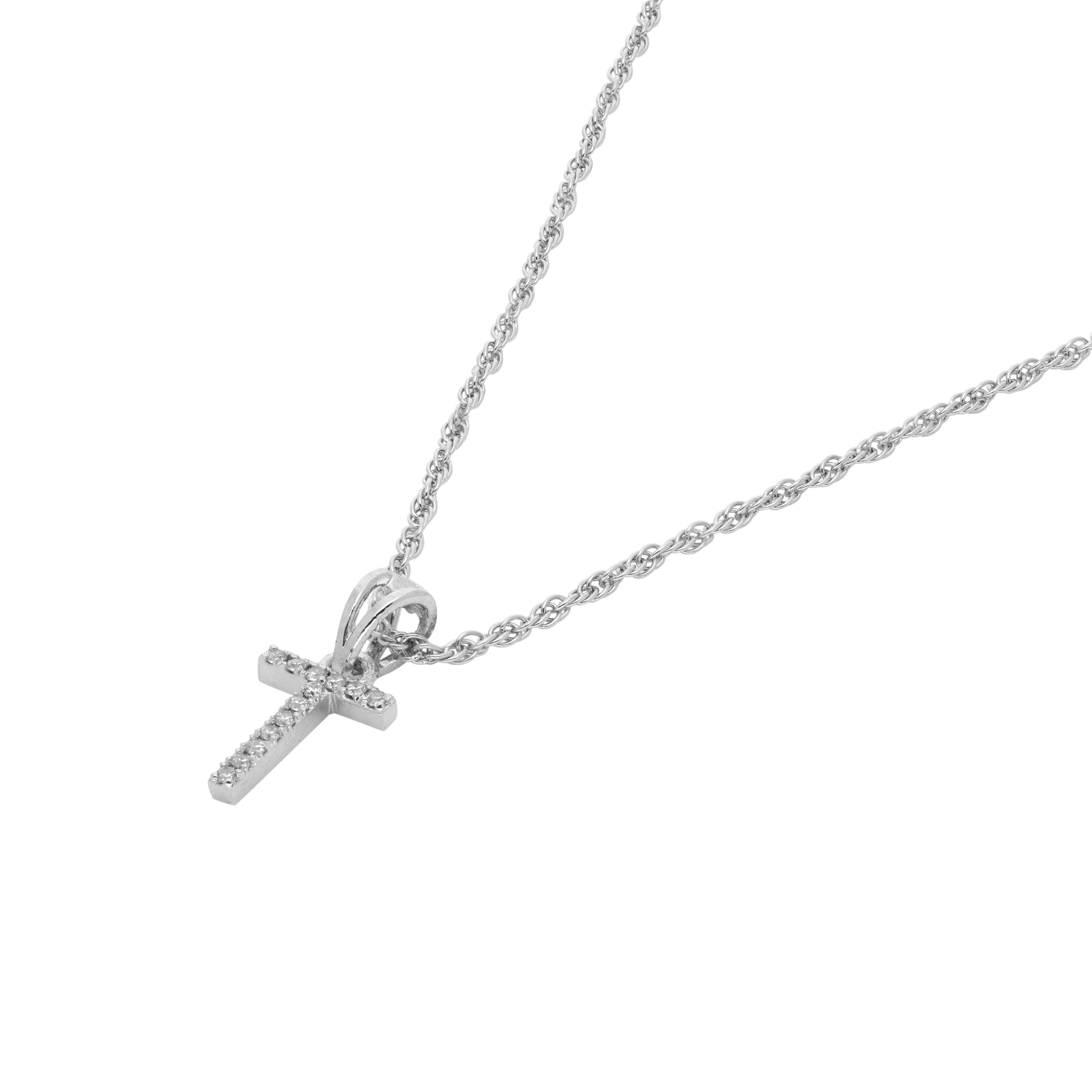 Elegant Sterling Silver 'T' Initial Chain Pendant with Cubic Zirconia Studs | SKU : 0003218501, 0003218525 , 0003218518