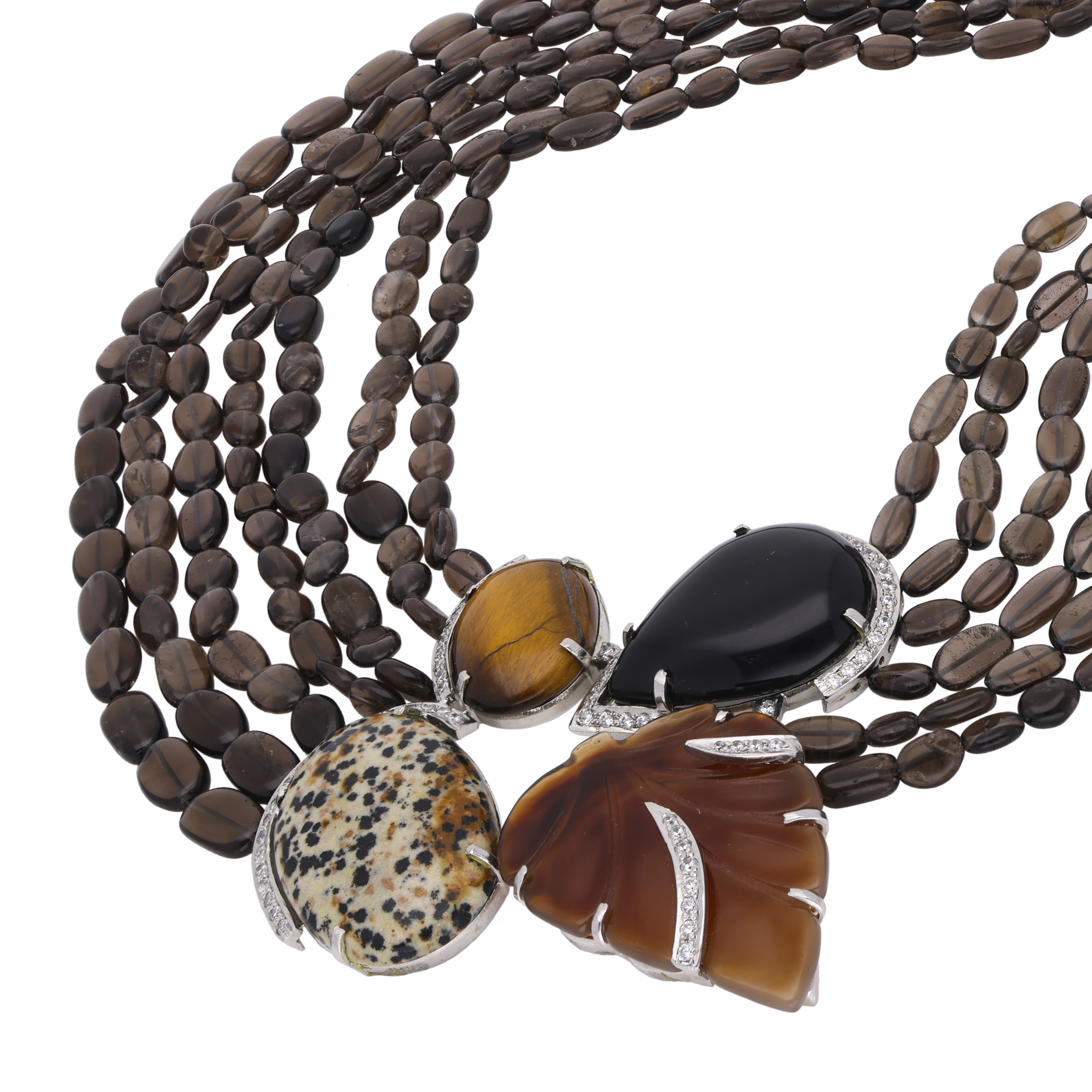 Radiant Sterling Silver Necklace with Multicolor Beads | SKU : 0003242124 - crash.club by CKC