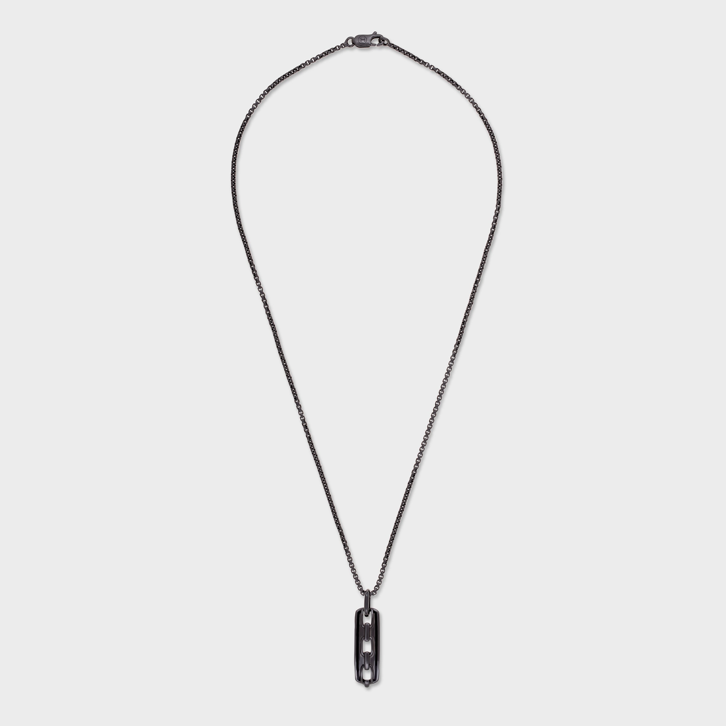 Men's Black Rhodium Silver Chain Pendant | SKU : 0003357071, 0020690878