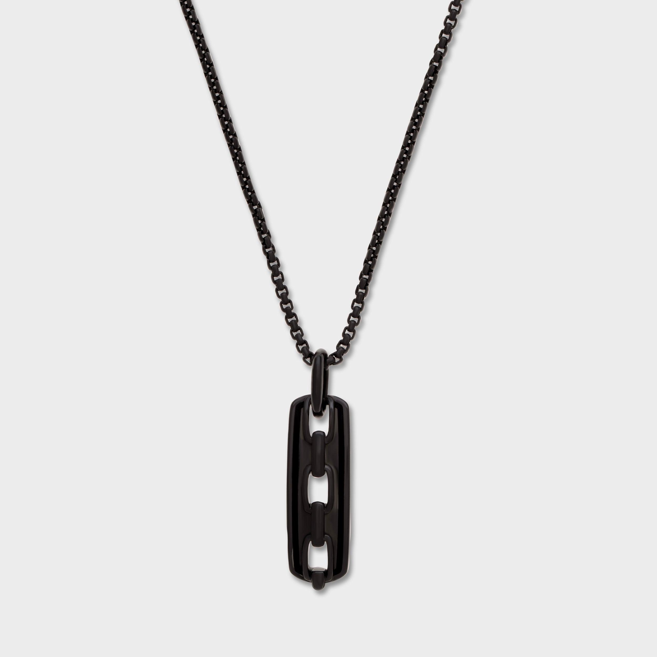 Men's Black Rhodium Silver Chain Pendant | SKU : 0003357071, 0020690878