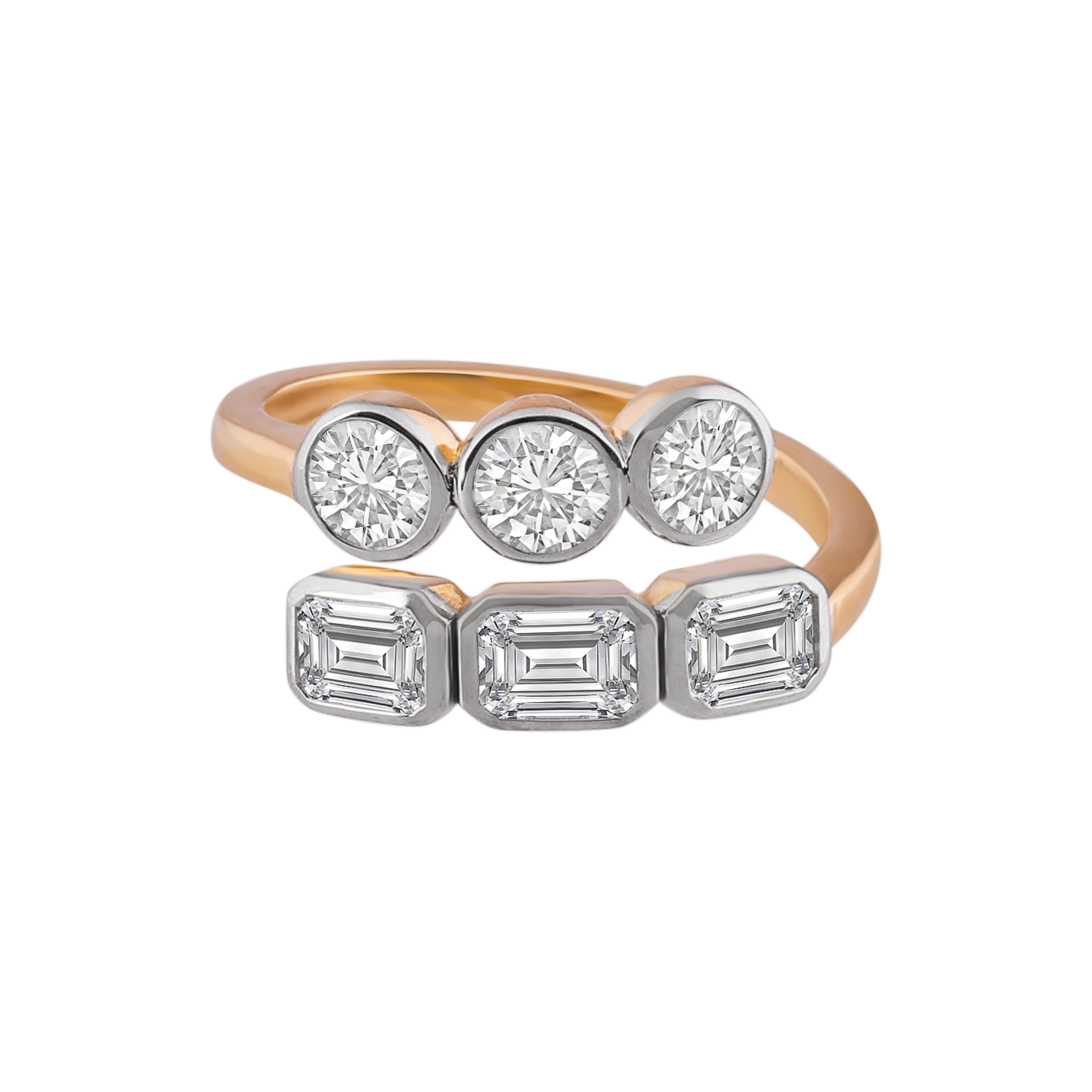 Dual Spark Lab-Grown Diamond Gold Ring | SKU : 0003362860