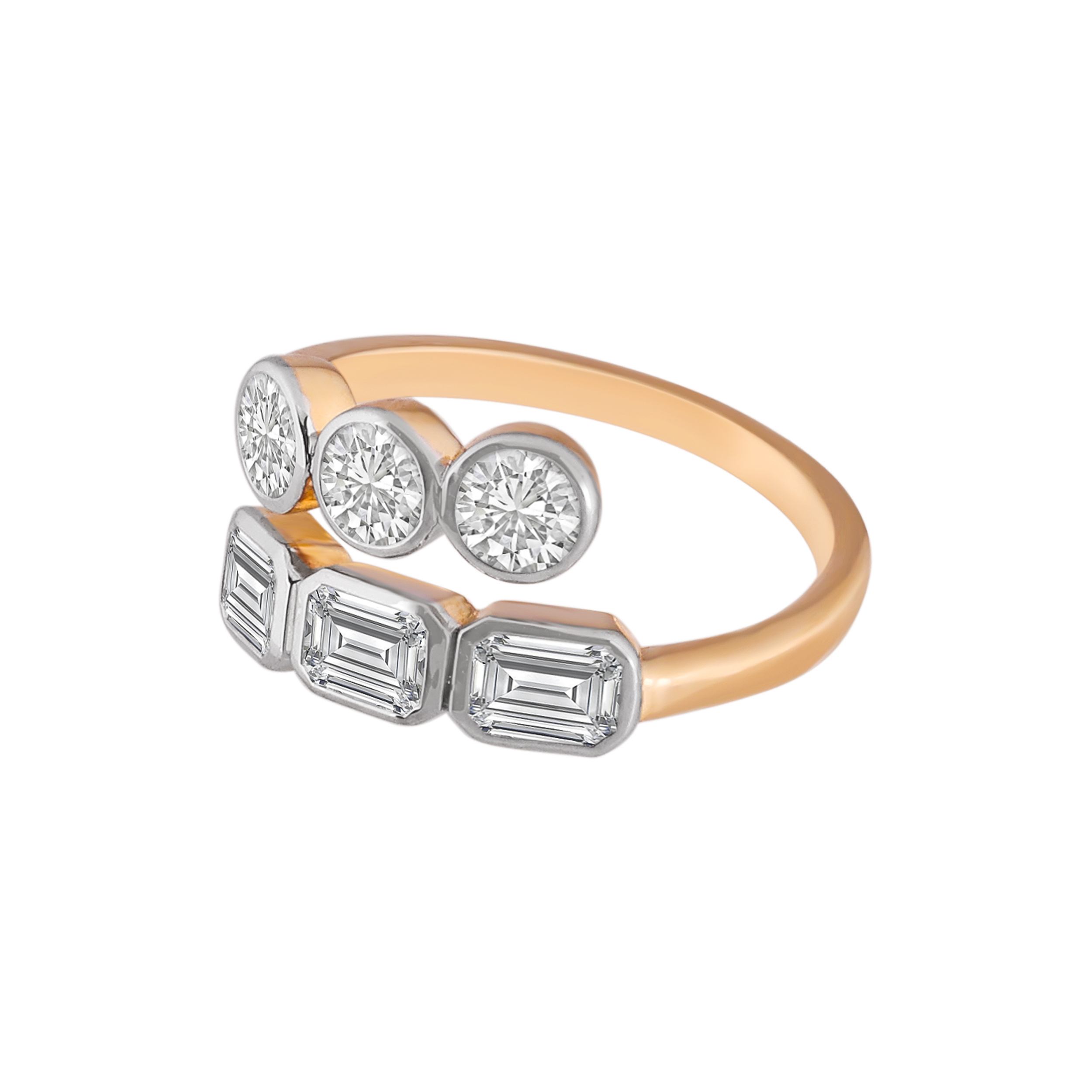 Dual Spark Lab-Grown Diamond Gold Ring | SKU : 0003362860