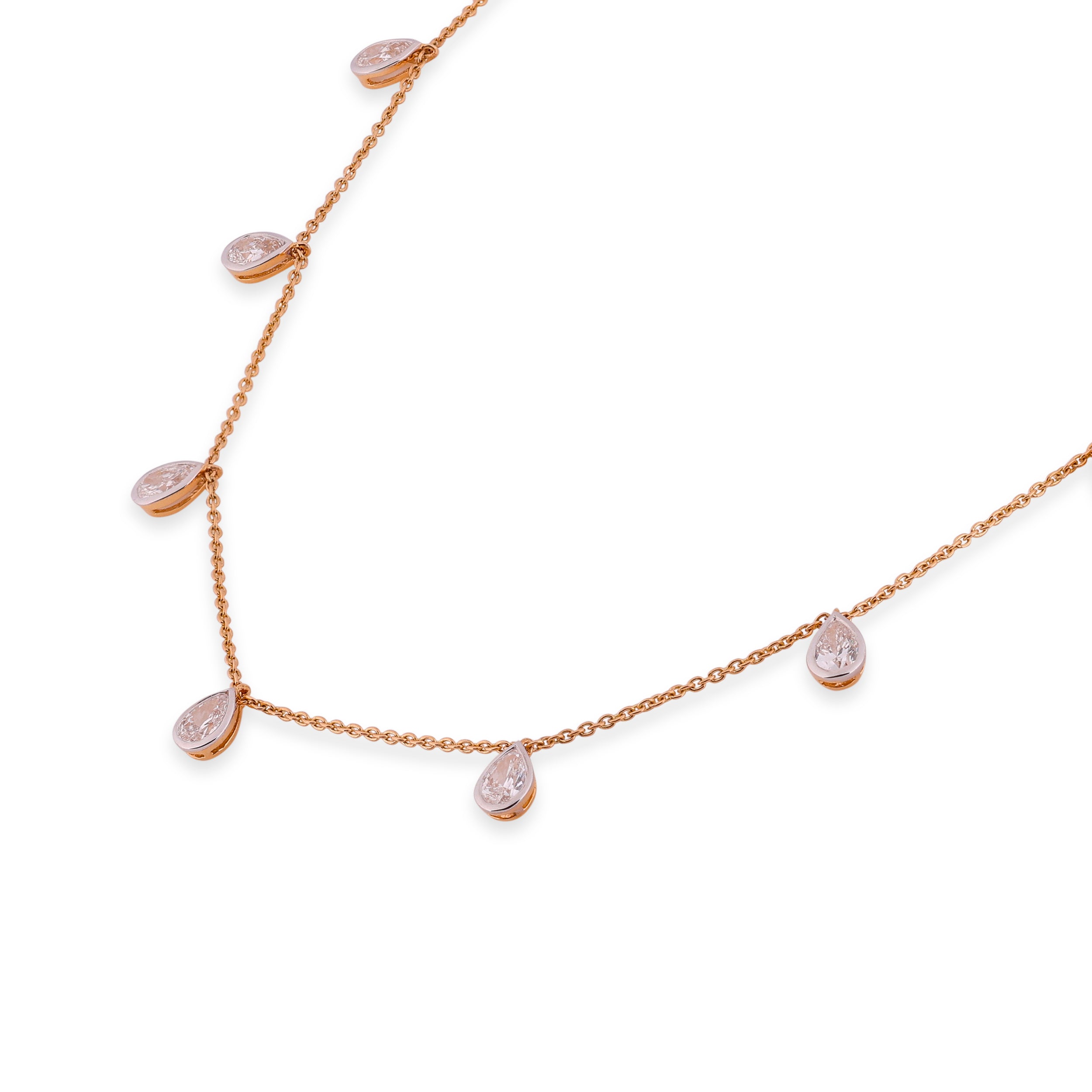 Pear-Cut 2.58 Lab-Grown Diamond Drop Necklace in Yellow Gold| SKU : 0003379684