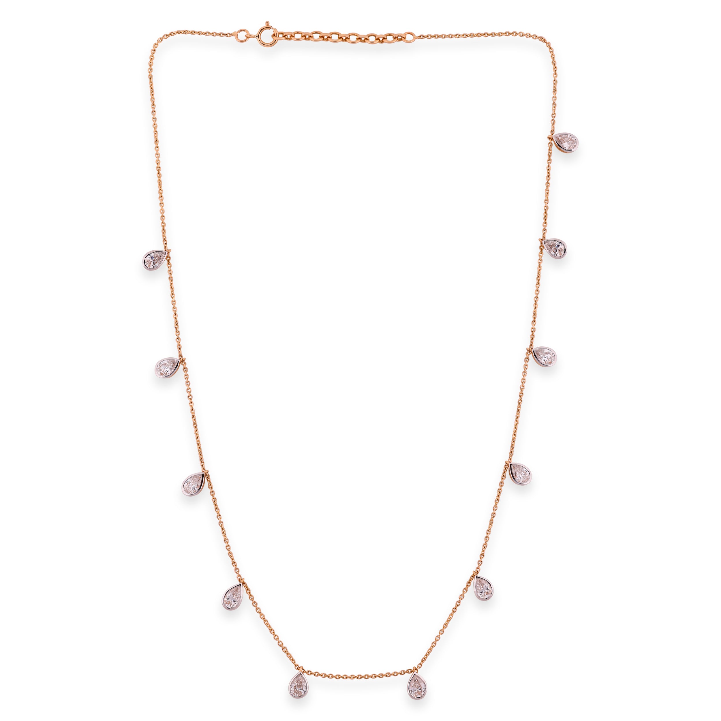 Pear-Cut 2.58 Lab-Grown Diamond Drop Necklace in Yellow Gold| SKU : 0003379684