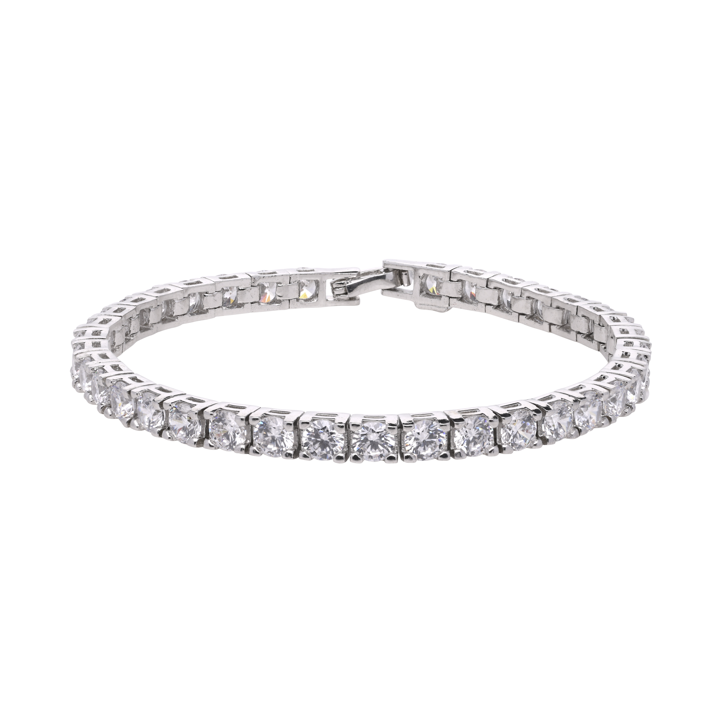 Sterling Silver Round-Cut Solitaire Bracelet | SKU : 0003394861 , 0020809263 , 0020809270, 0003394939