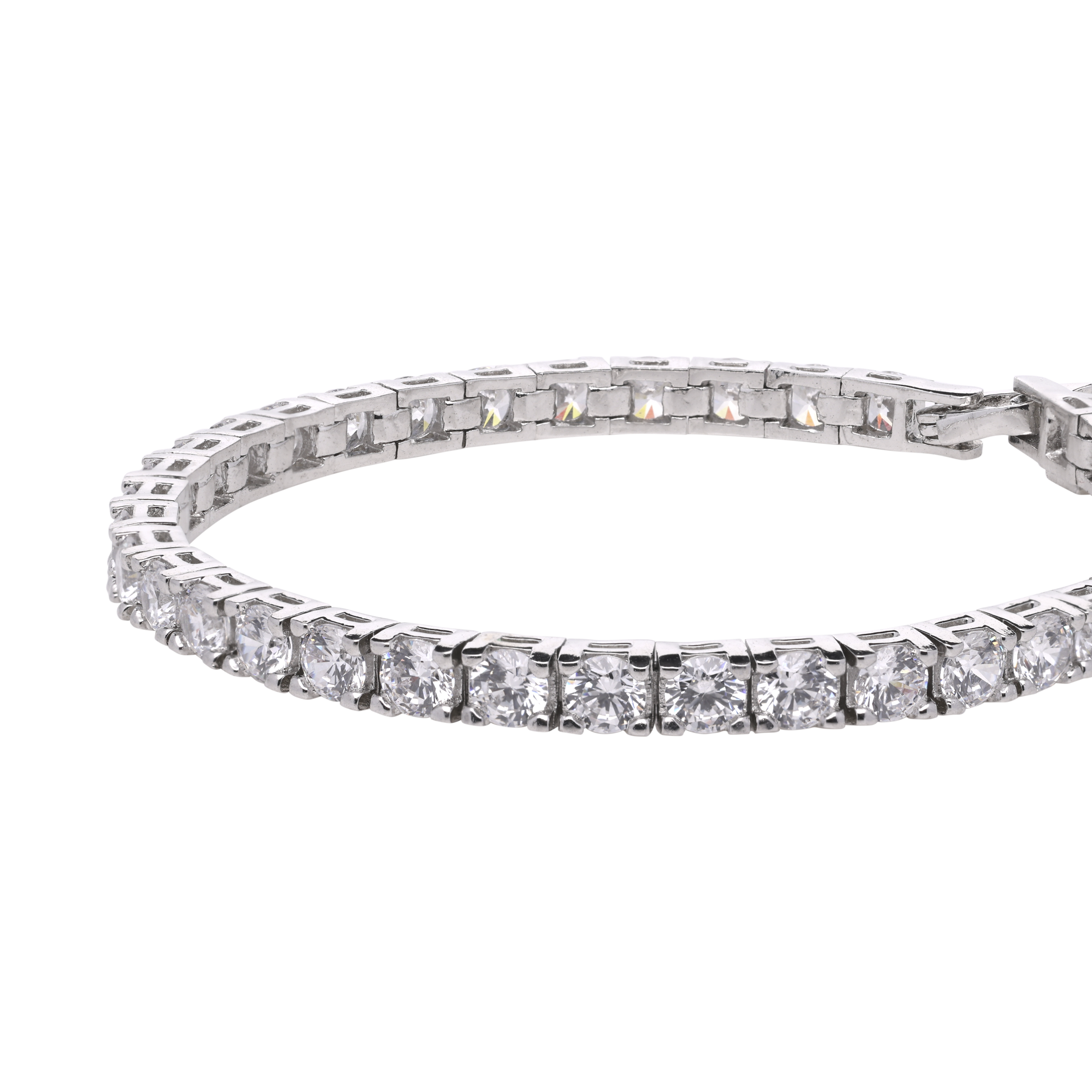 Sterling Silver Round-Cut Solitaire Bracelet | SKU : 0003394861 , 0020809263 , 0020809270, 0003394939