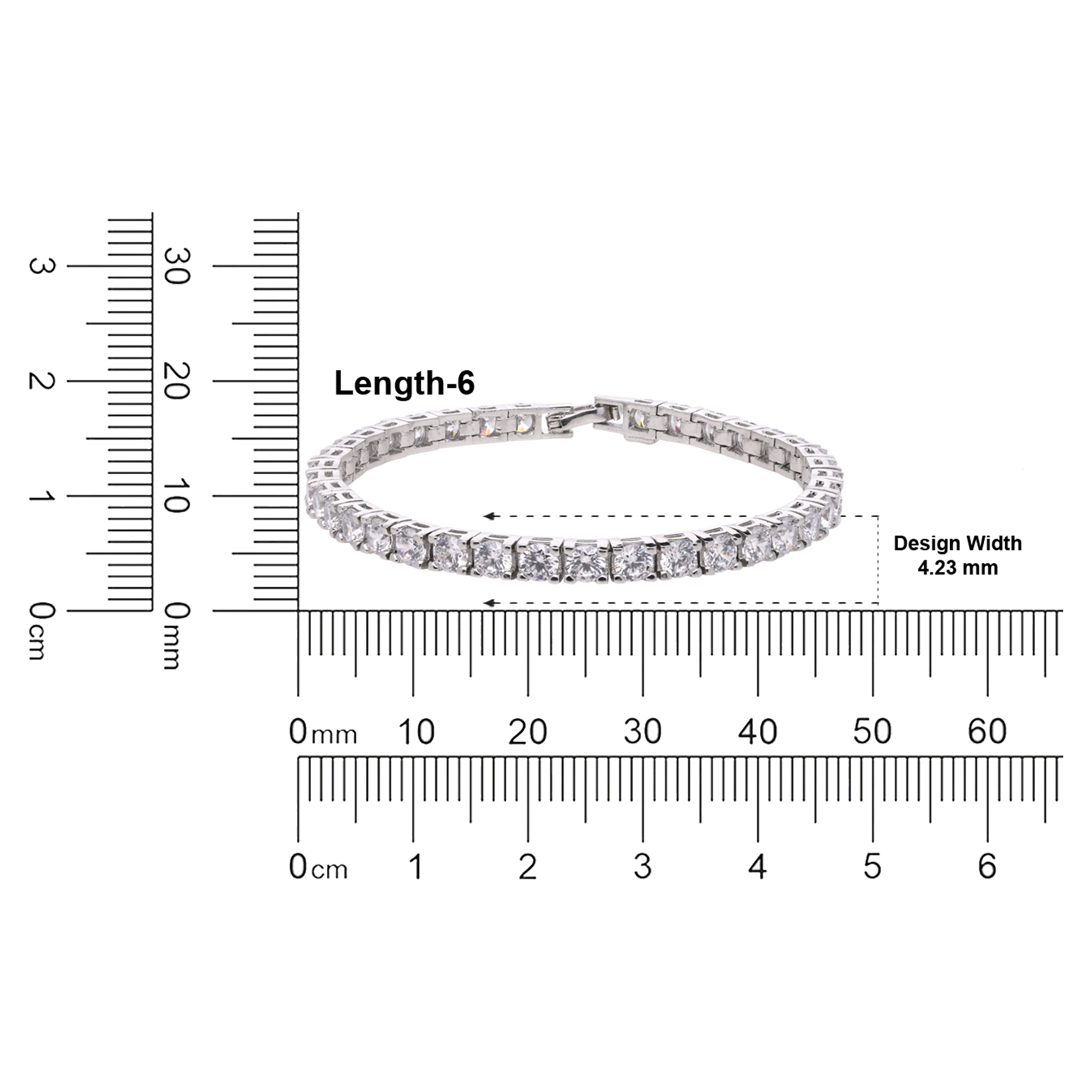 Sterling Silver Round-Cut Solitaire Bracelet | SKU : 0003394861 , 0020809263 , 0020809270, 0003394939