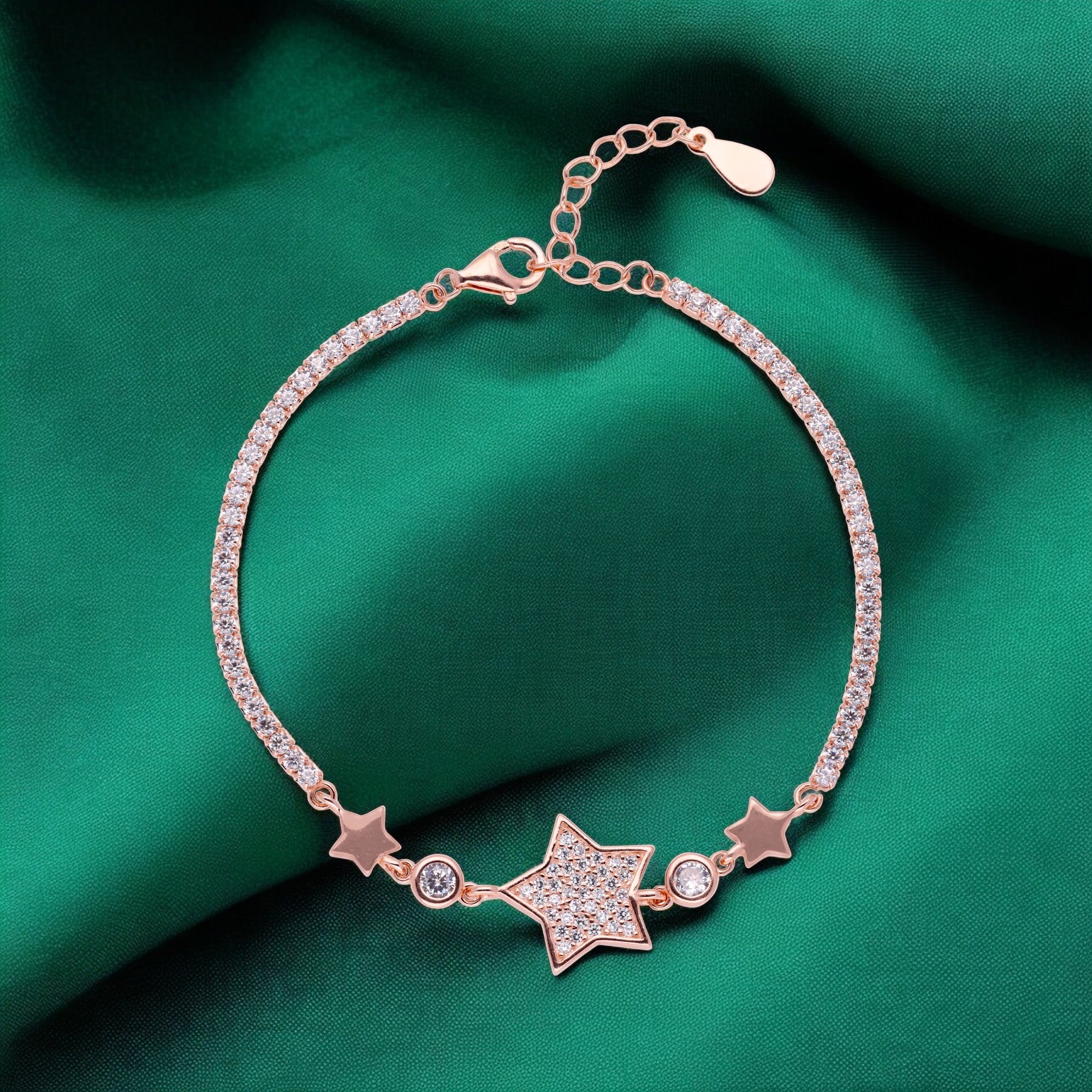 Starry Sparkle Sterling Silver Chain Bracelet | SKU : 0003399507, 0020882655, 0003399514