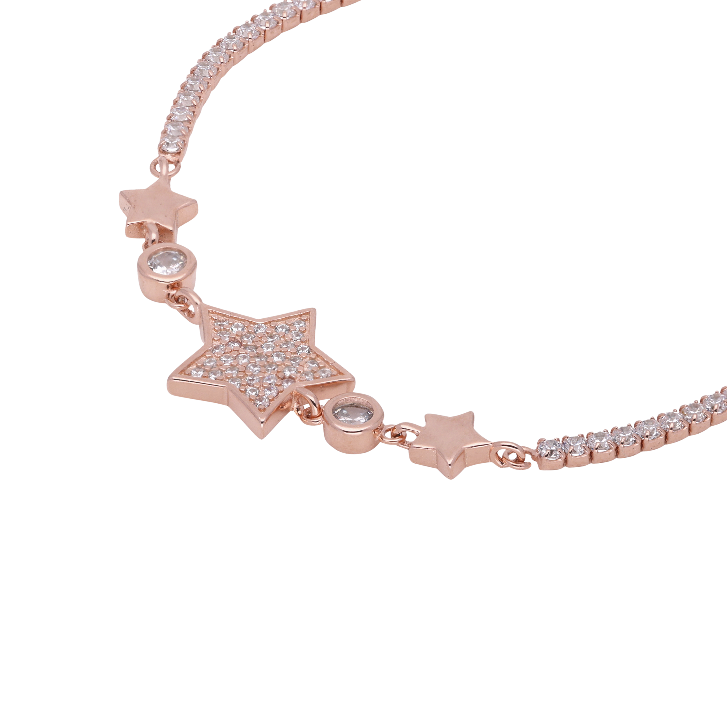 Starry Sparkle Sterling Silver Chain Bracelet | SKU : 0003399507, 0020882655, 0003399514