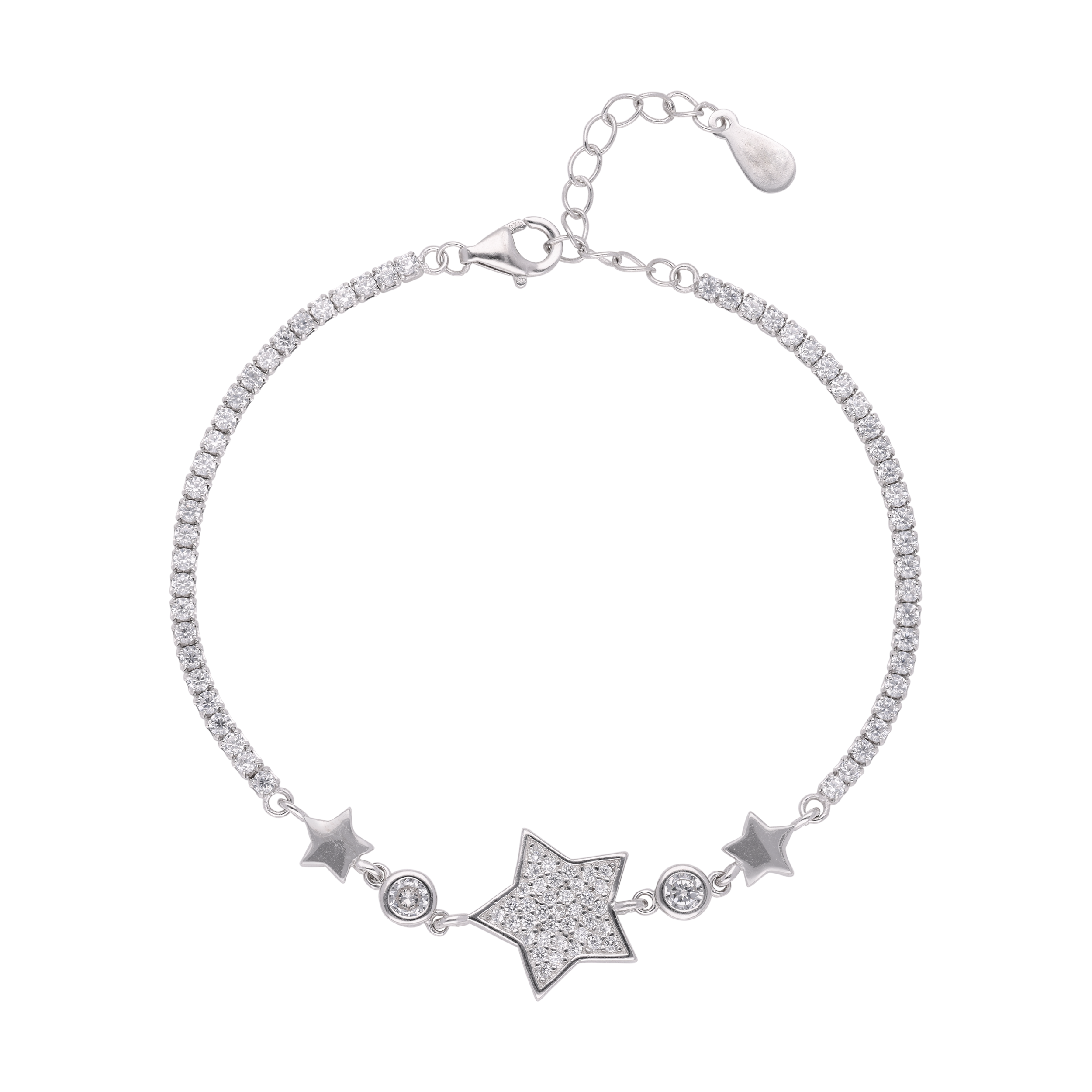 Starry Sparkle Sterling Silver Chain Bracelet | SKU : 0003399507, 0020882655, 0003399514