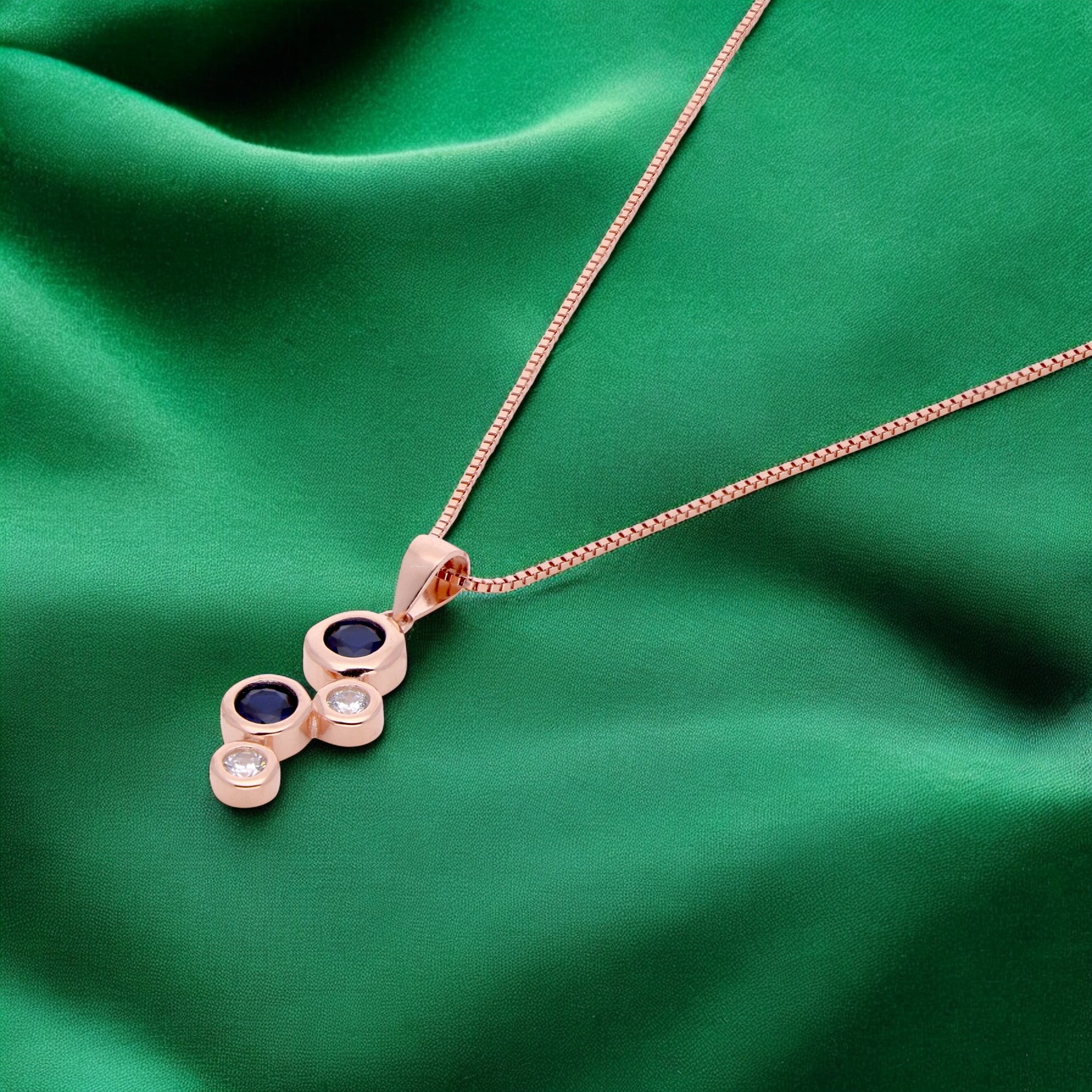 Azure Glow Rose Gold Chain Pendant | SKU : 0003399583, 0020882587, 0003399590, 0003399606, 0003399576