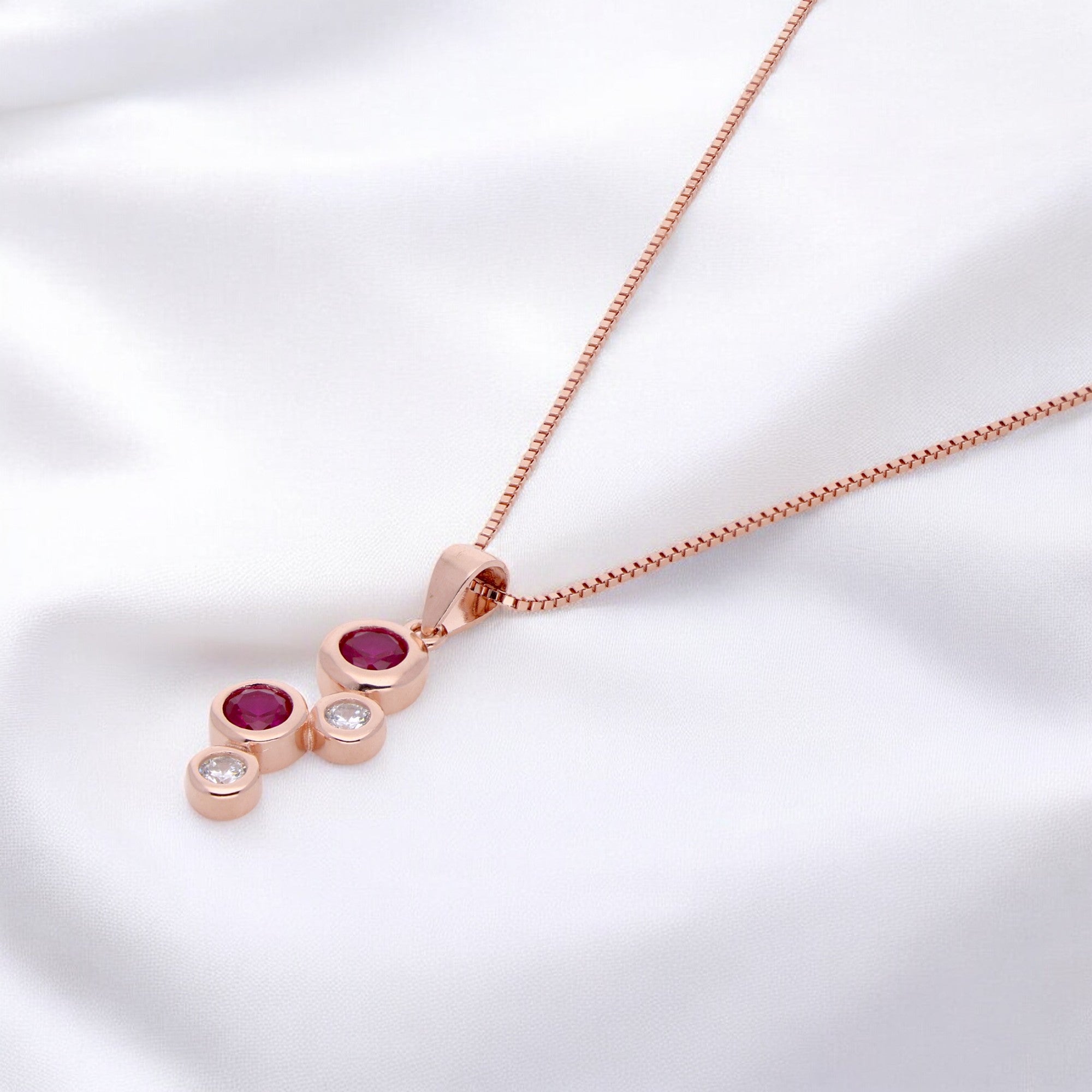 Azure Glow Rose Gold Chain Pendant | SKU : 0003399583, 0020882587, 0003399590, 0003399606, 0003399576